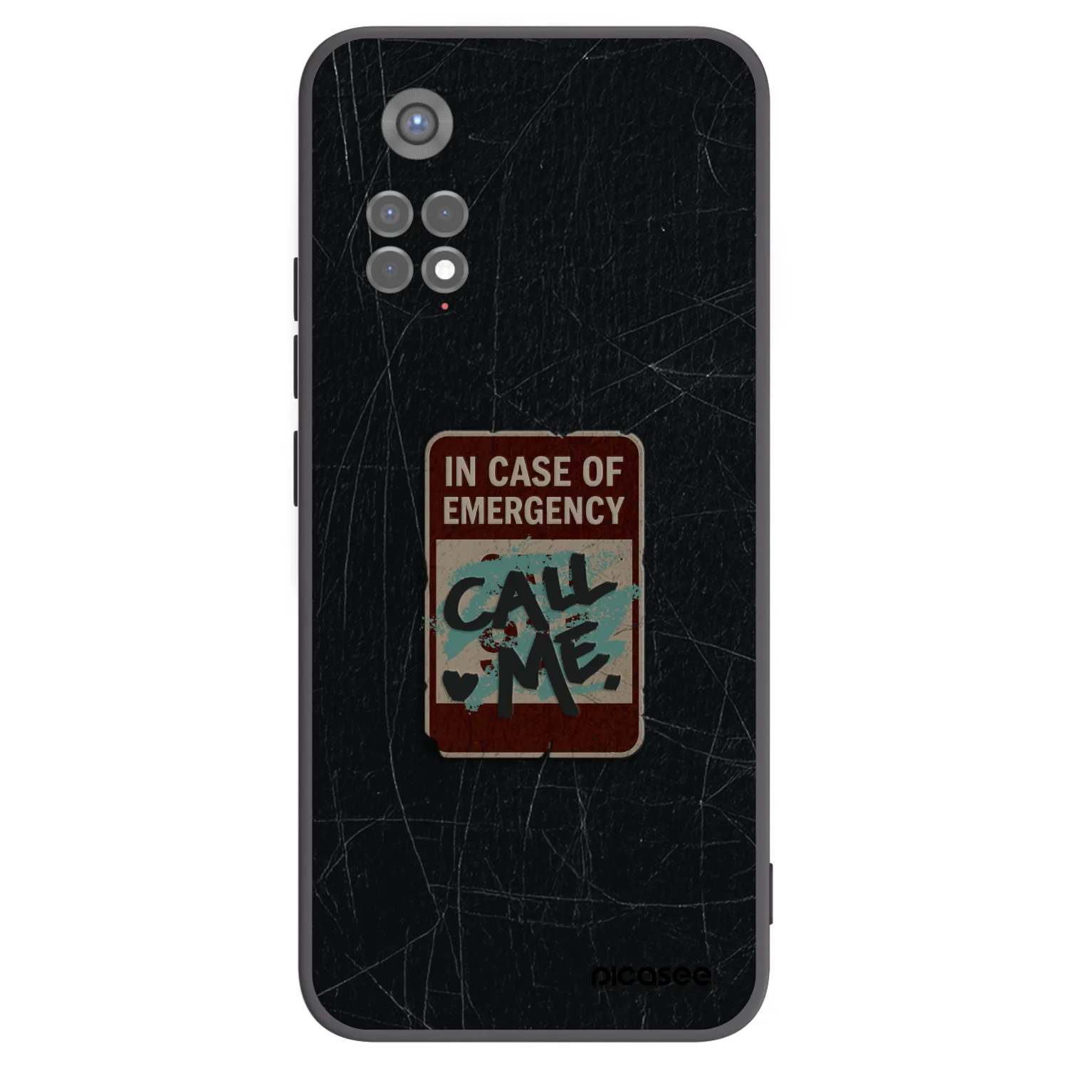 Picasee silikónový čierny obal pre Xiaomi Redmi Note 11S 5G - EMERGENCY