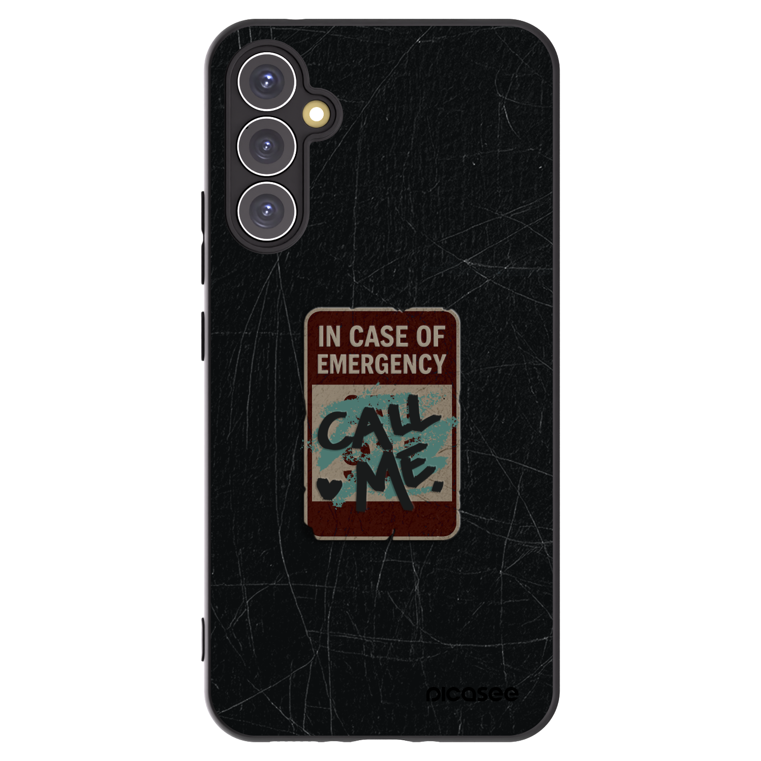 Picasee silikónový čierny obal pre Samsung Galaxy A34 5G A346B - EMERGENCY