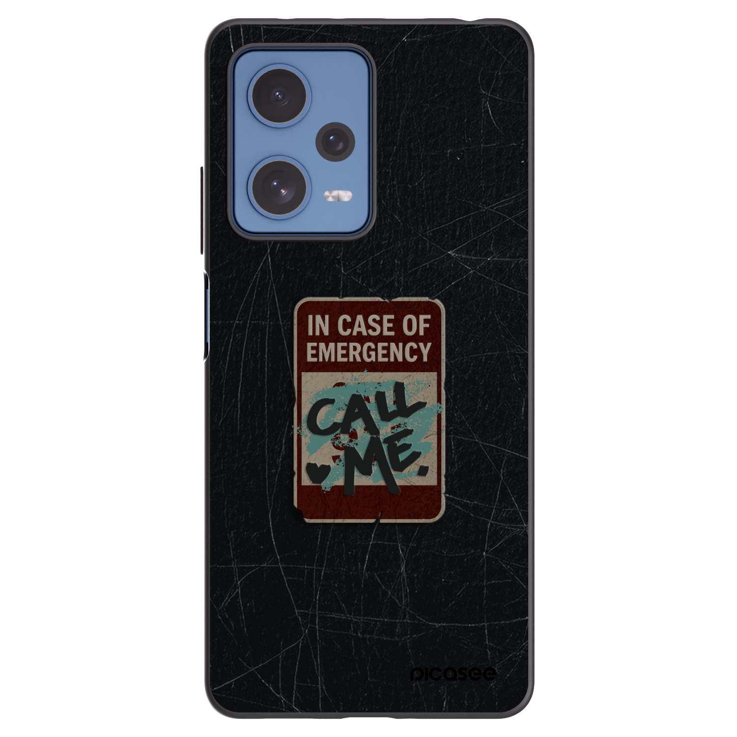 Picasee silikónový čierny obal pre Xiaomi Redmi Note 12 Pro 5G - EMERGENCY