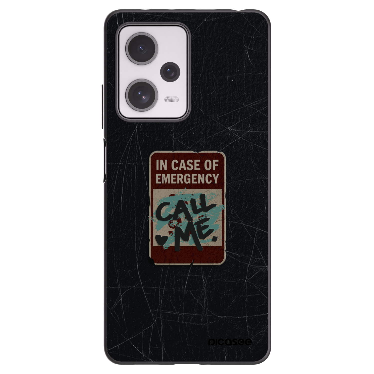 Picasee silikónový čierny obal pre Xiaomi Redmi Note 12 Pro+ 5G - EMERGENCY