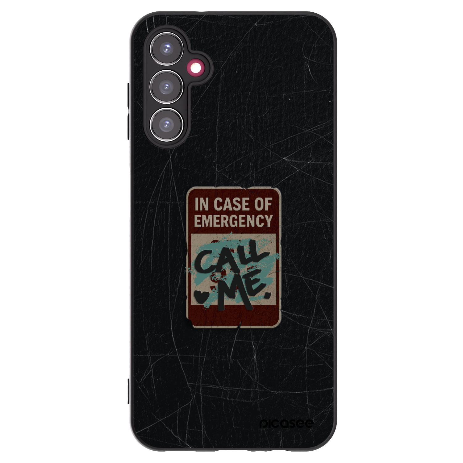 Picasee silikónový čierny obal pre Samsung Galaxy A14 4G A145R - EMERGENCY