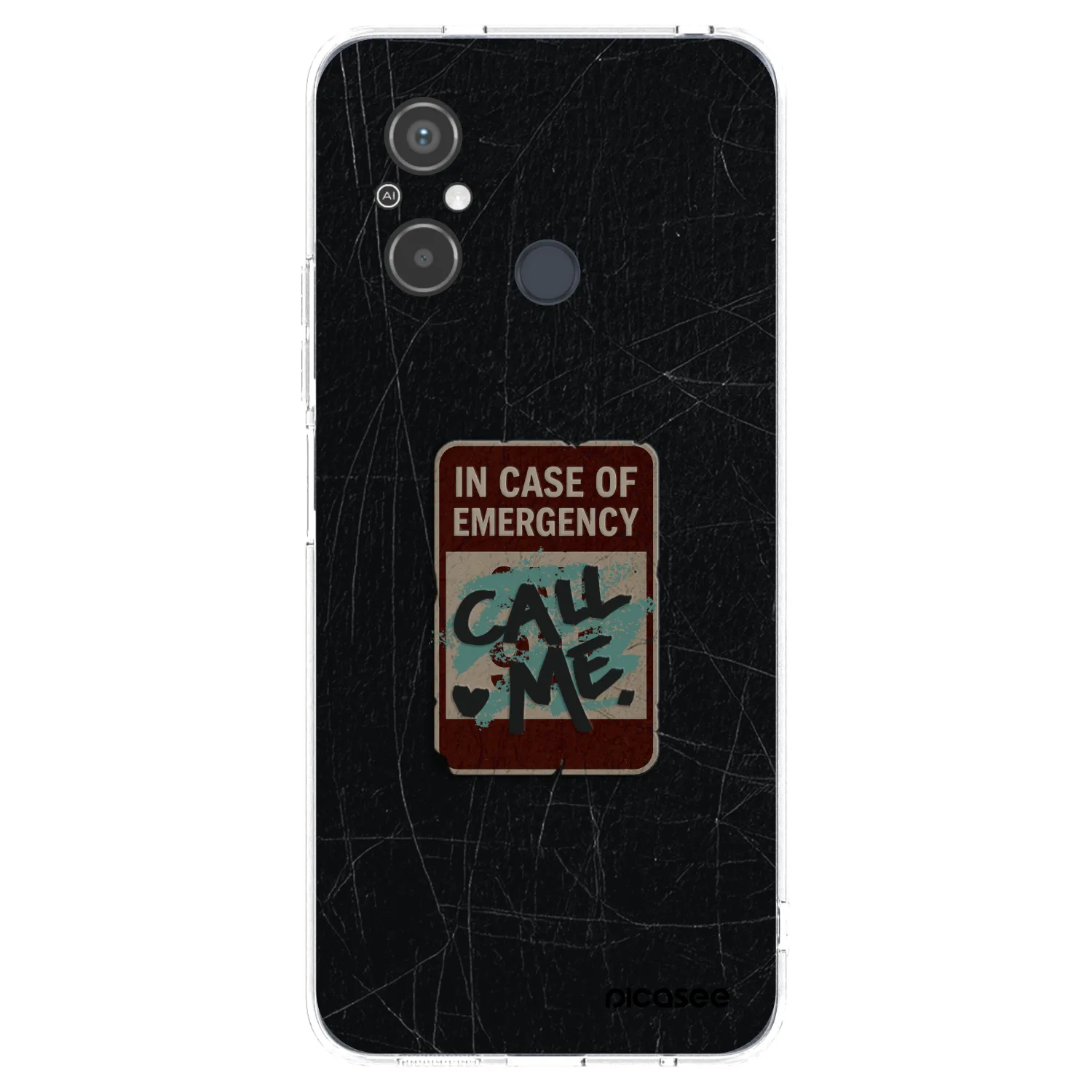 Picasee silikónový prehľadný obal pre Xiaomi Redmi 12C - EMERGENCY