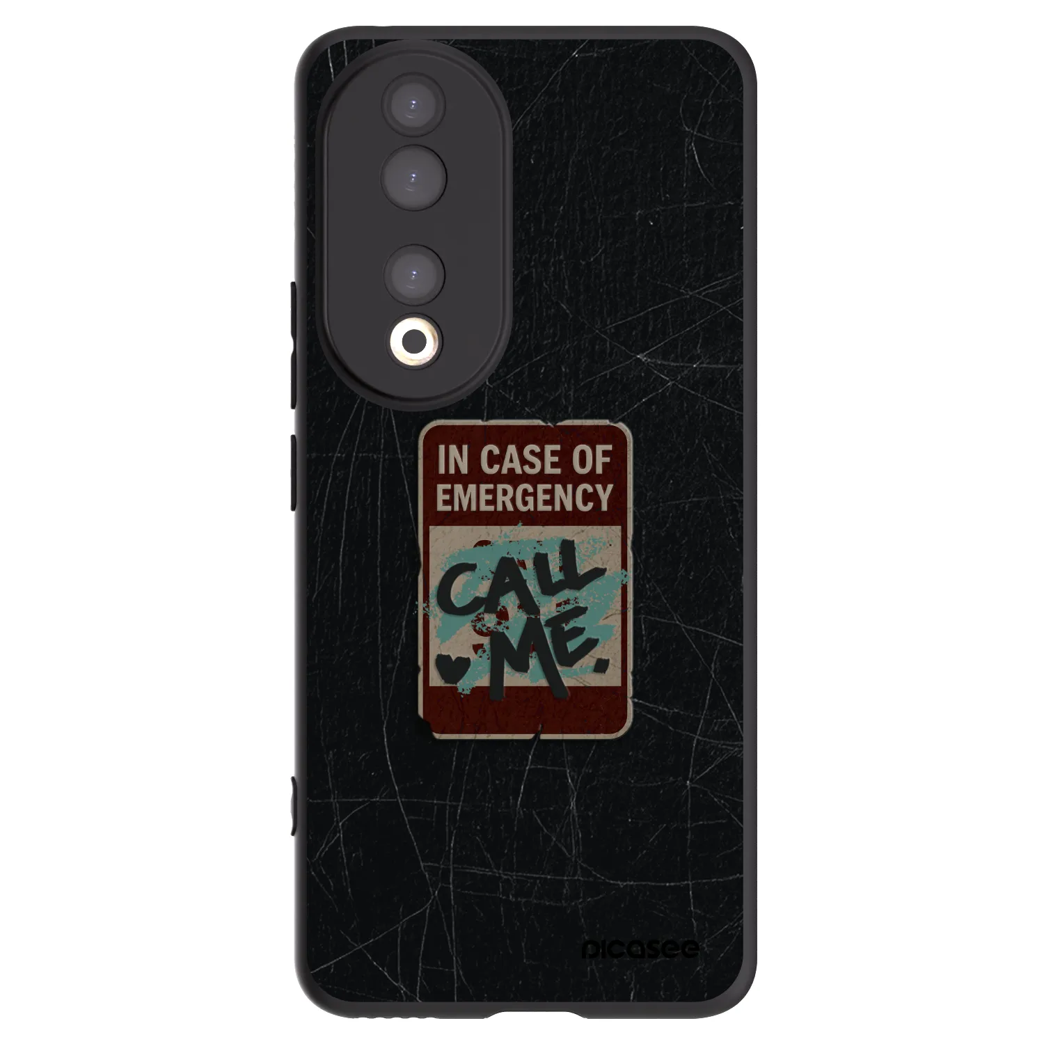 Picasee silikónový čierny obal pre Honor 90 5G - EMERGENCY