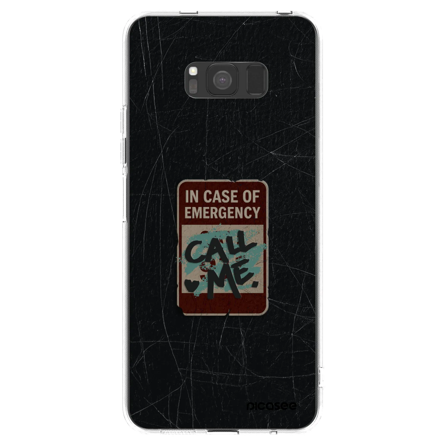 Picasee silikónový prehľadný obal pre Samsung Galaxy S8 G950F - EMERGENCY