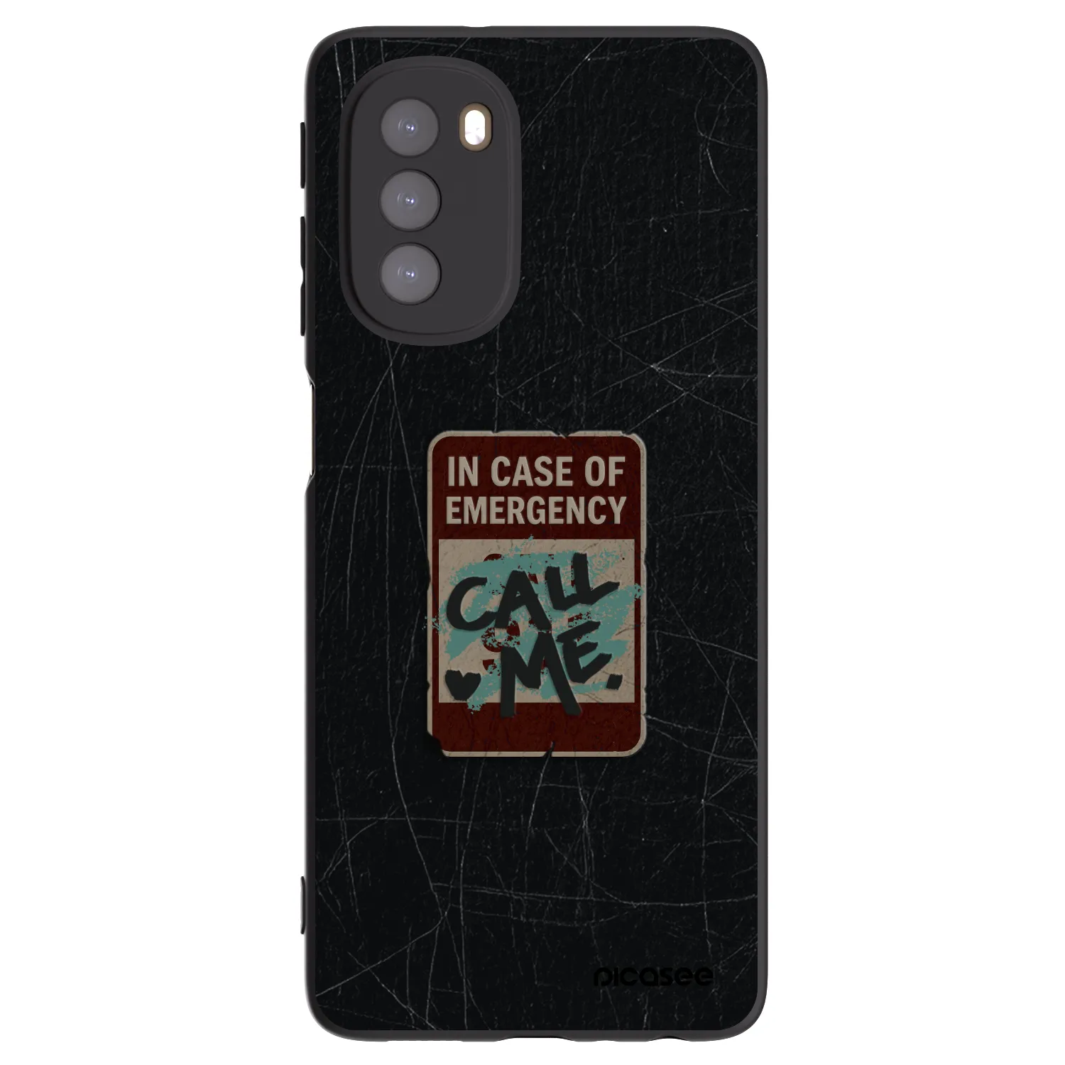 Picasee silikónový čierny obal pre Motorola Moto G51 - EMERGENCY