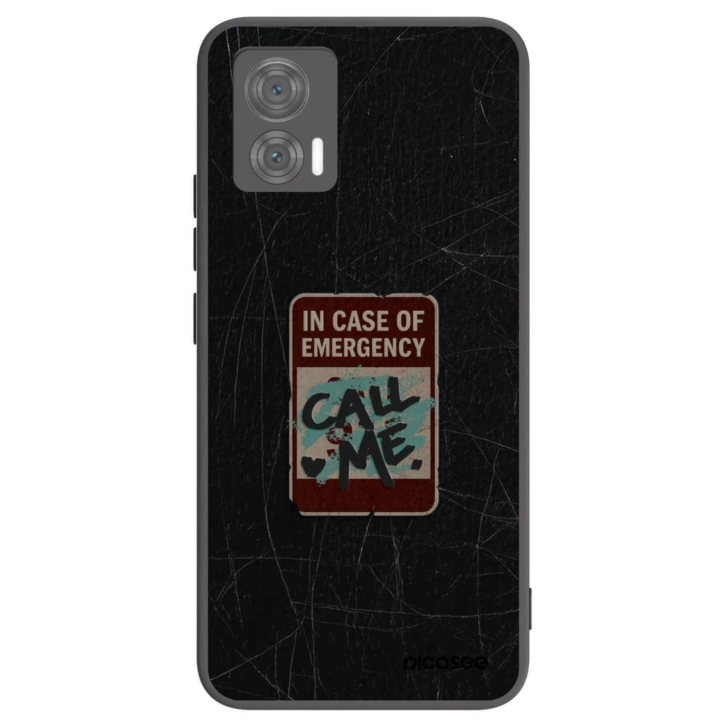 Picasee silikónový čierny obal pre Motorola Edge 30 Neo - EMERGENCY