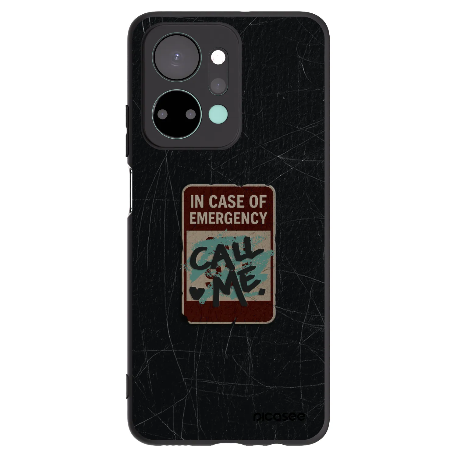 Picasee silikónový čierny obal pre Honor X7a - EMERGENCY