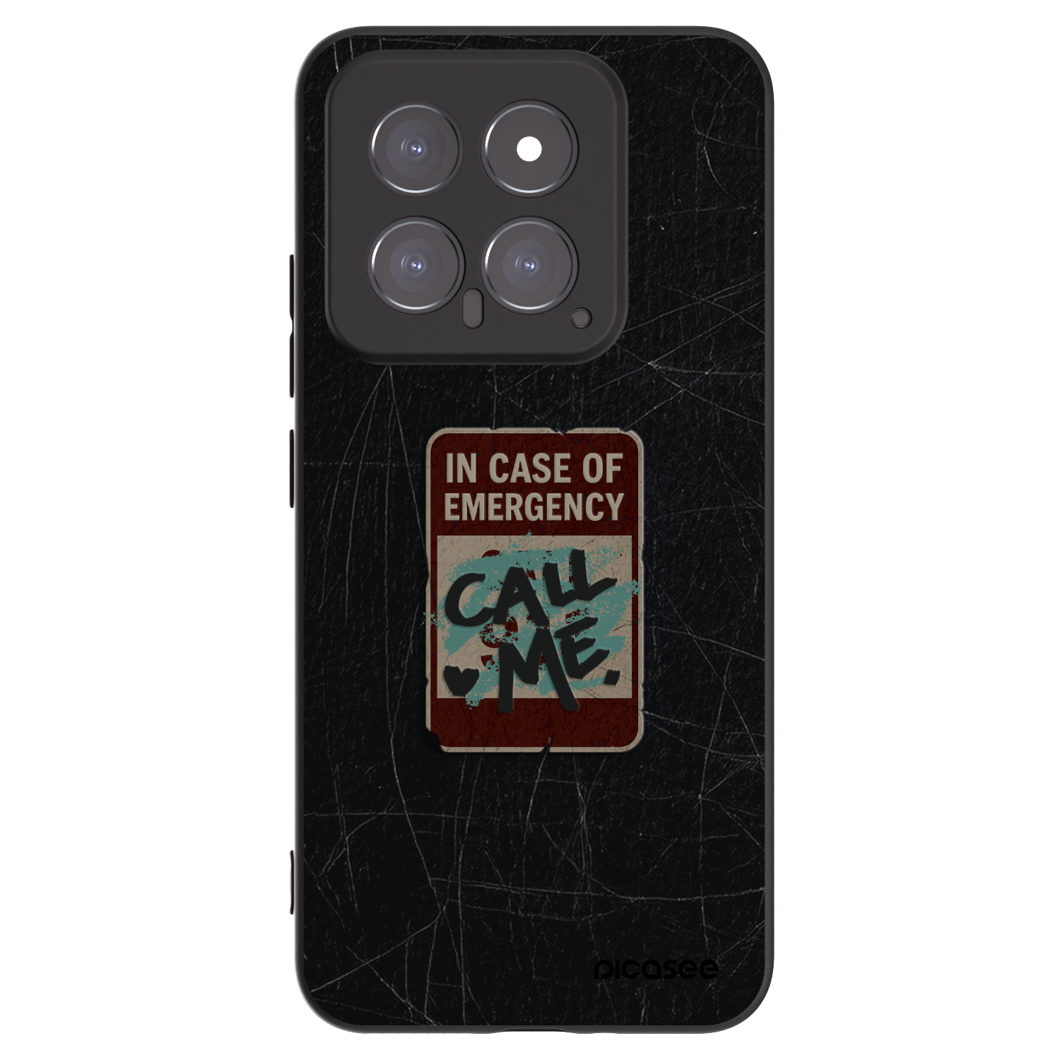 Picasee silikónový čierny obal pre Xiaomi 14 - EMERGENCY