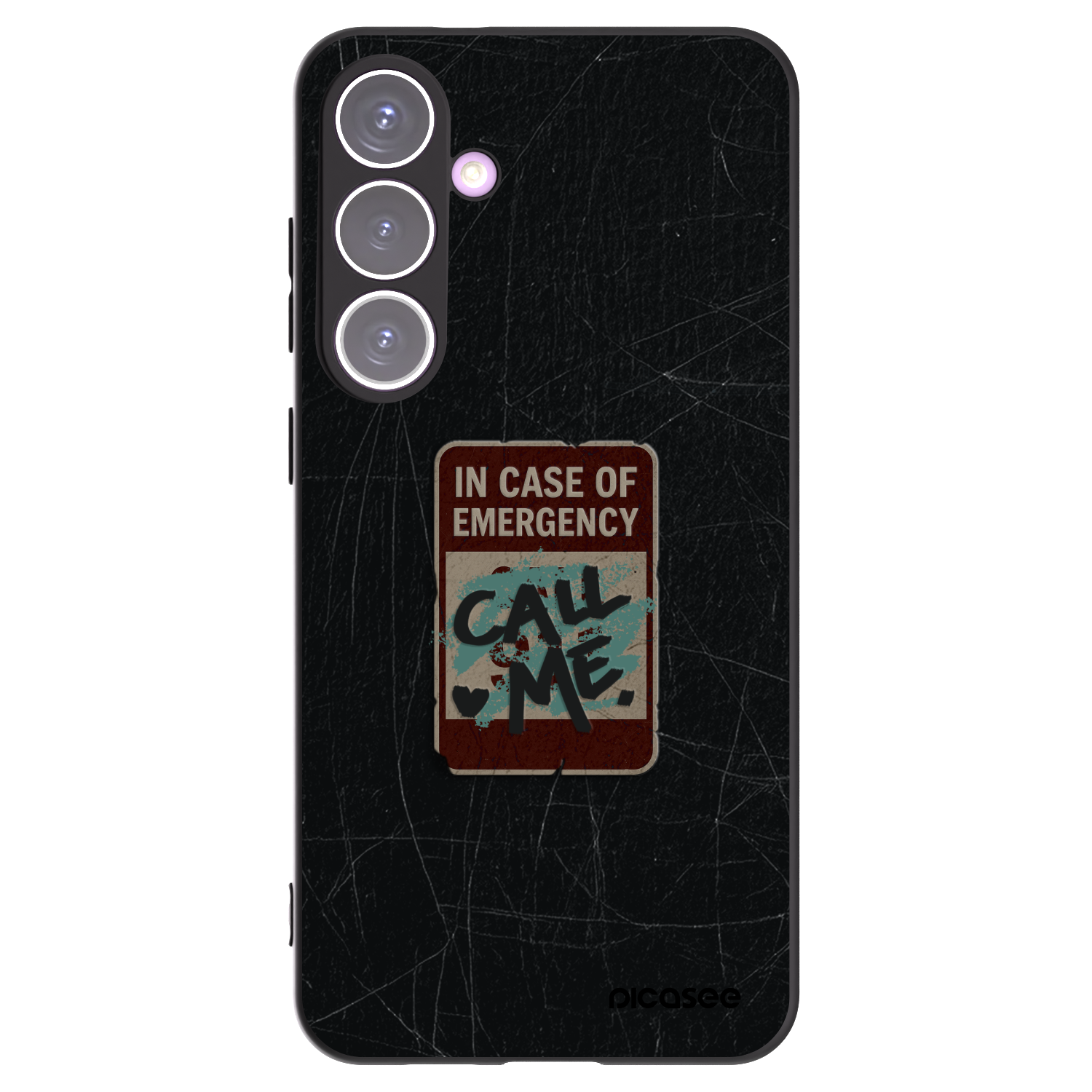 Picasee silikónový čierny obal pre Samsung Galaxy S24+ S926B 5G - EMERGENCY