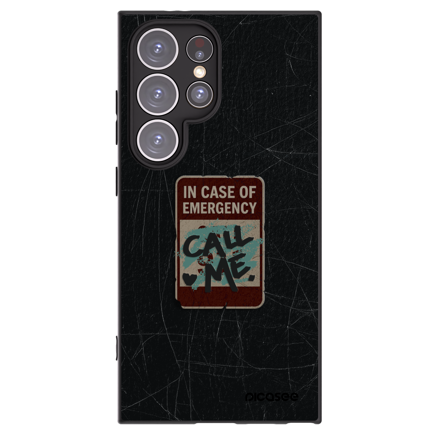 Picasee silikónový čierny obal pre Samsung Galaxy S24 Ultra S928B 5G - EMERGENCY