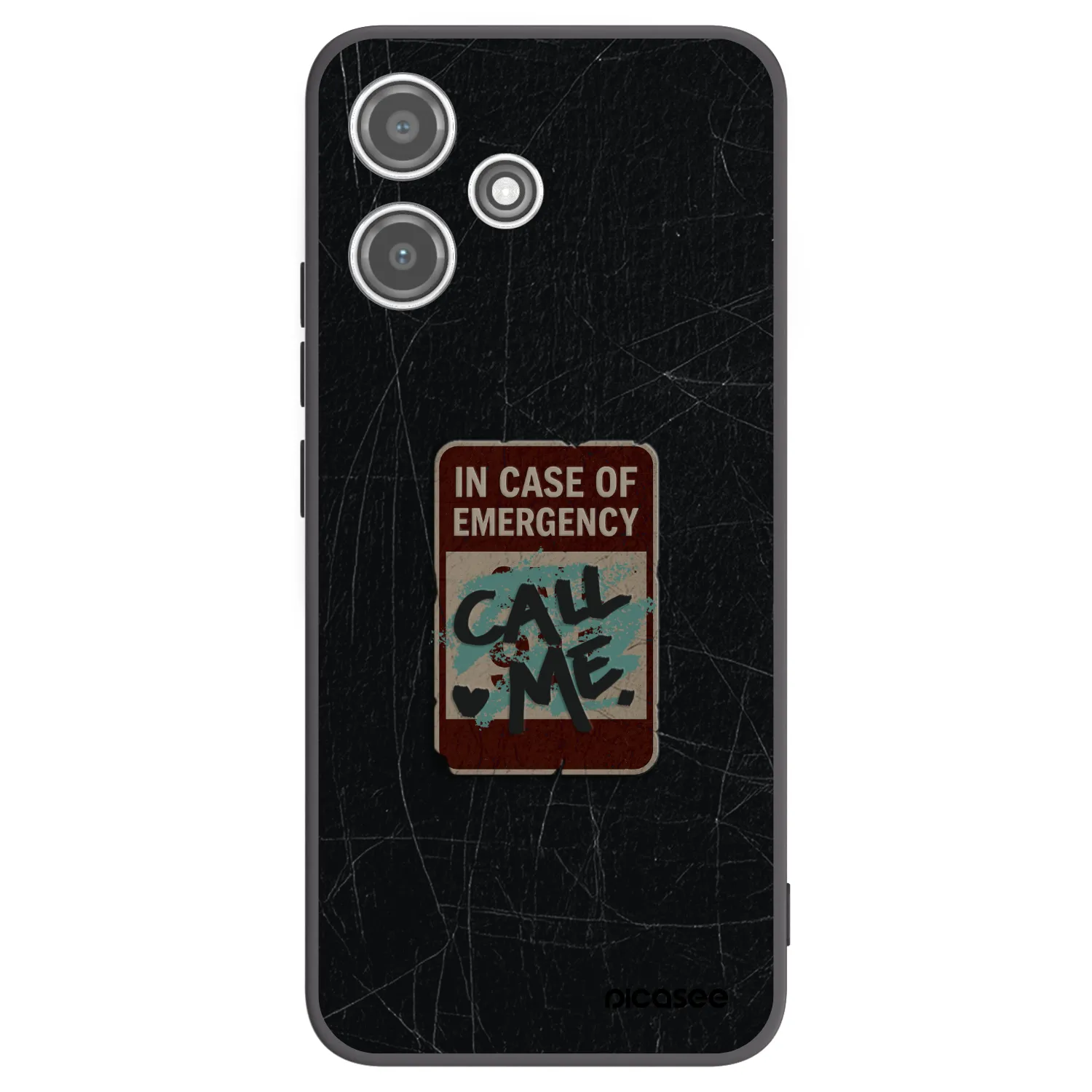 Picasee silikónový čierny obal pre Xiaomi Redmi 12 5G - EMERGENCY