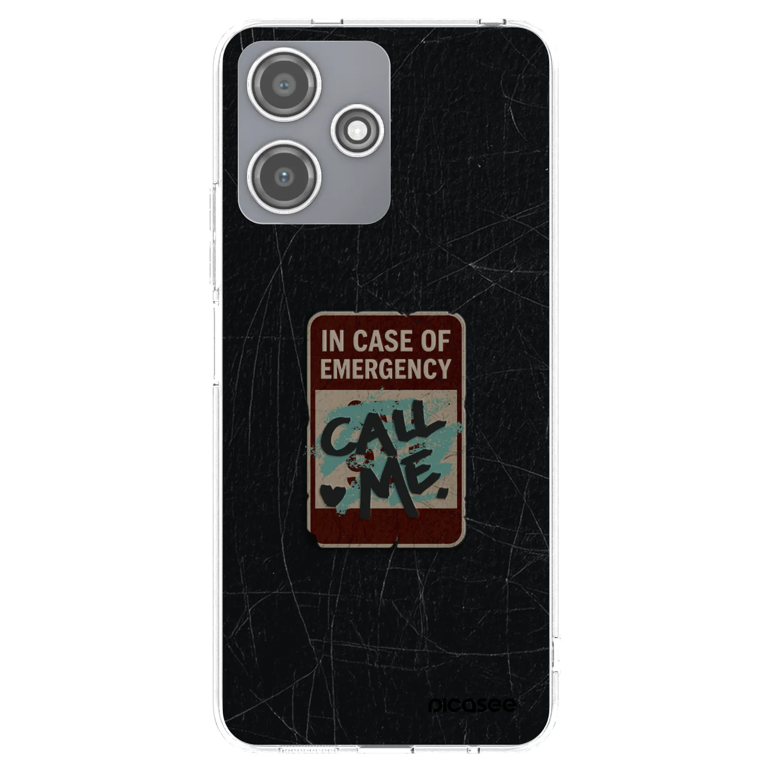 Picasee silikónový prehľadný obal pre Xiaomi Redmi 12 5G - EMERGENCY