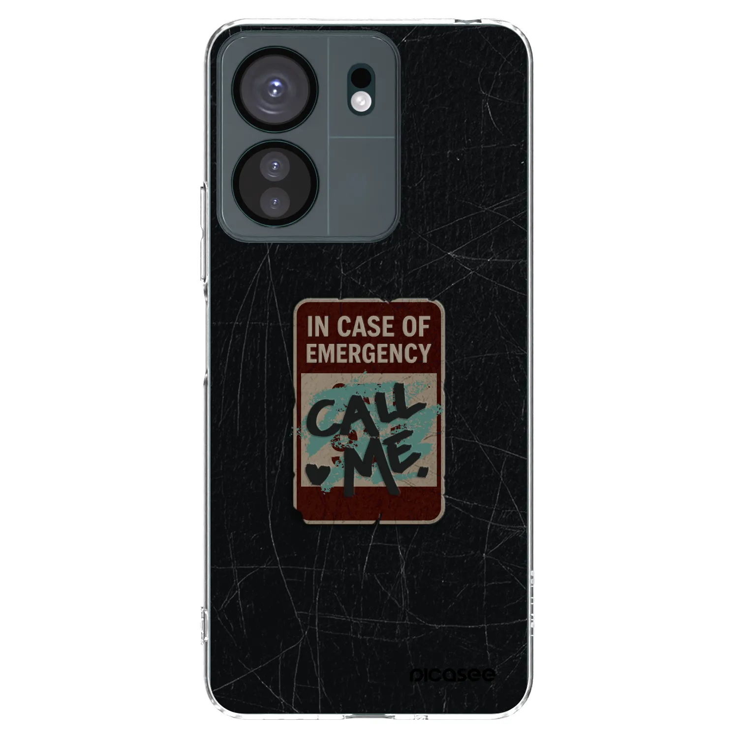 Picasee silikónový prehľadný obal pre Xiaomi Redmi 13C 4G - EMERGENCY