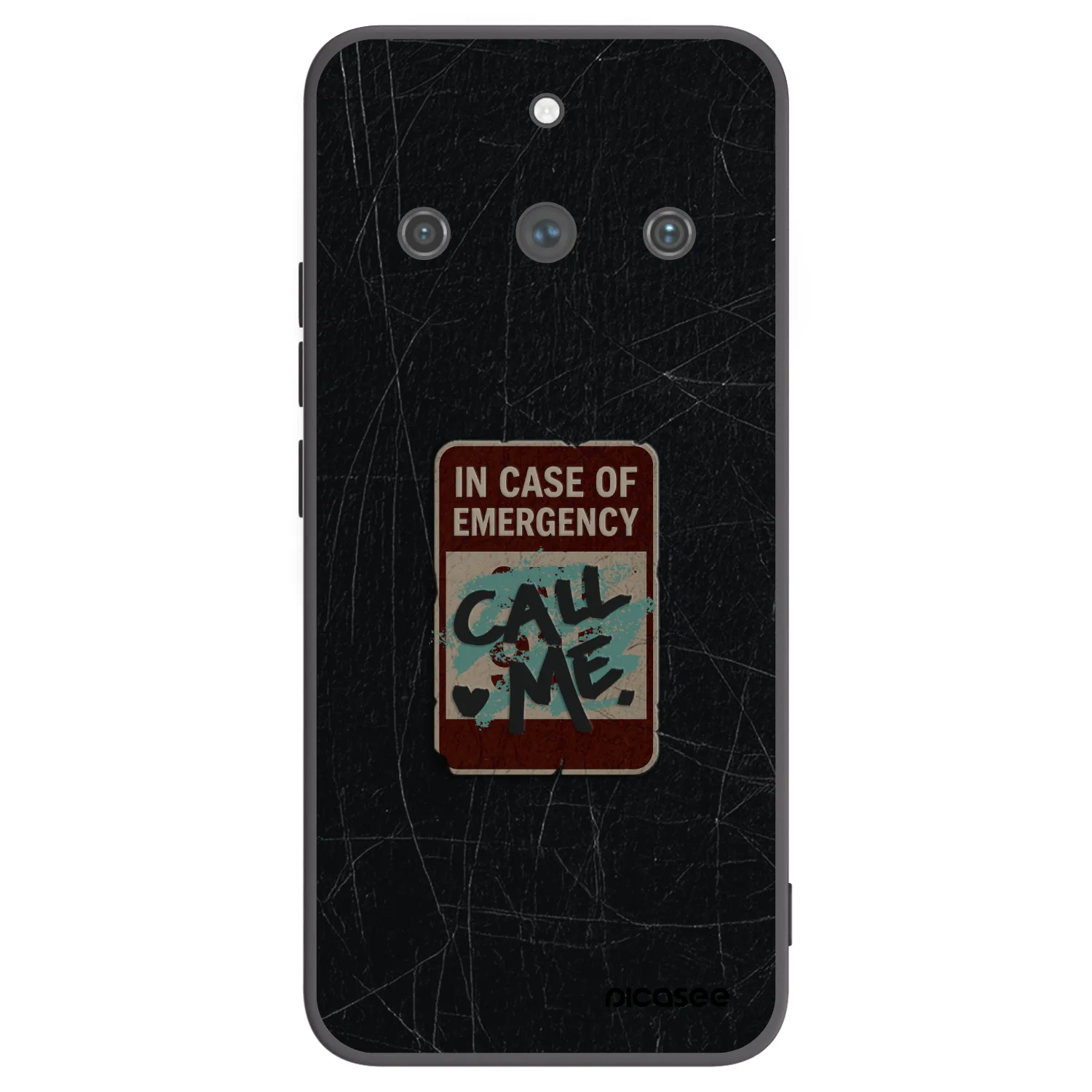 Picasee silikónový čierny obal pre Realme 11 Pro+ - EMERGENCY