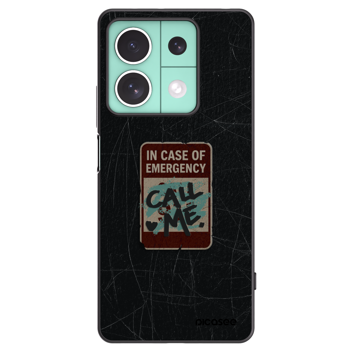 Picasee silikónový čierny obal pre Xiaomi Redmi Note 13 5G - EMERGENCY
