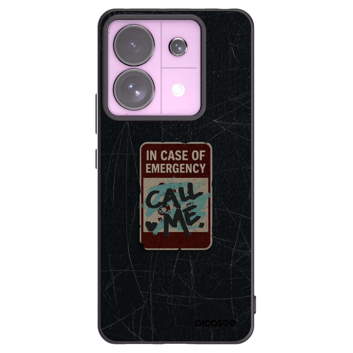 Picasee silikónový čierny obal pre Xiaomi Redmi Note 13 Pro 5G - EMERGENCY