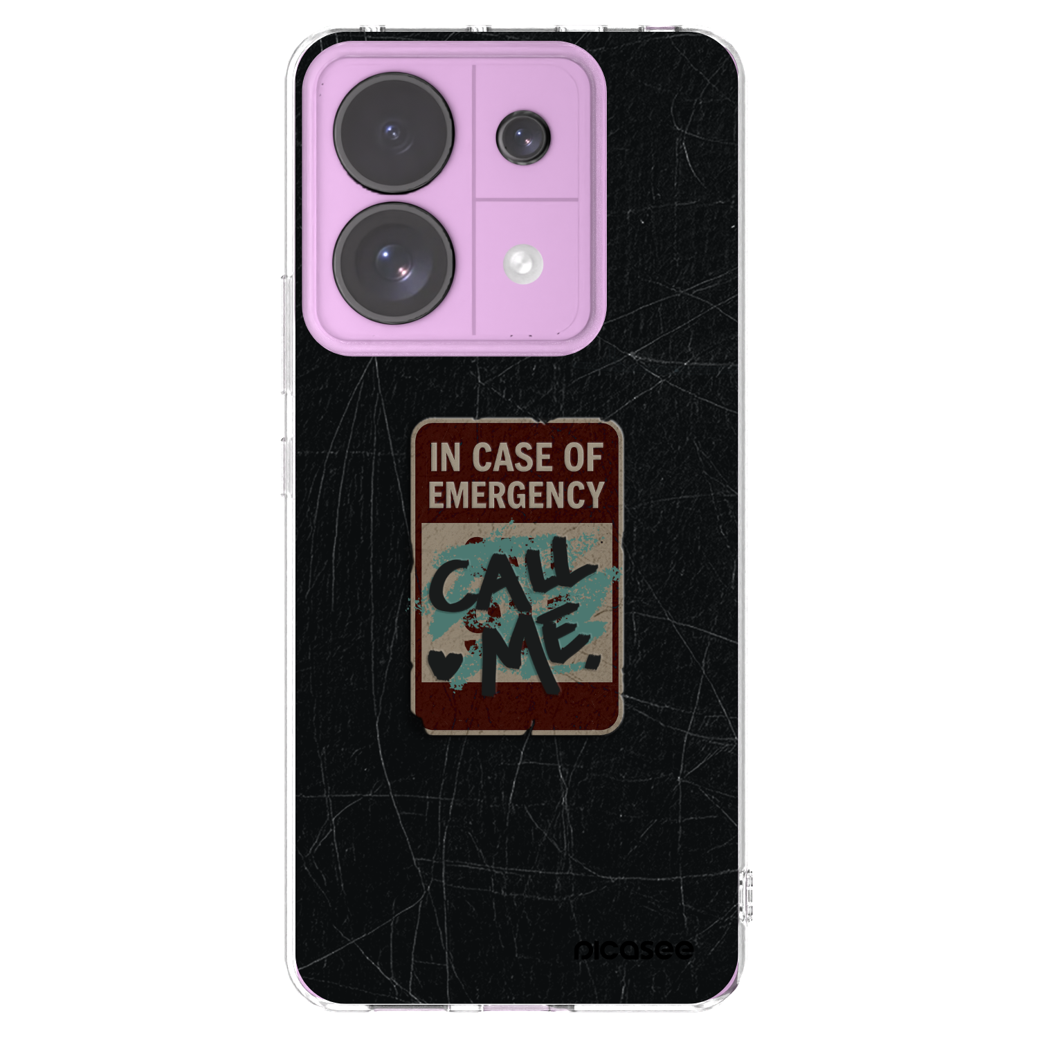 Picasee silikónový prehľadný obal pre Xiaomi Redmi Note 13 Pro 5G - EMERGENCY