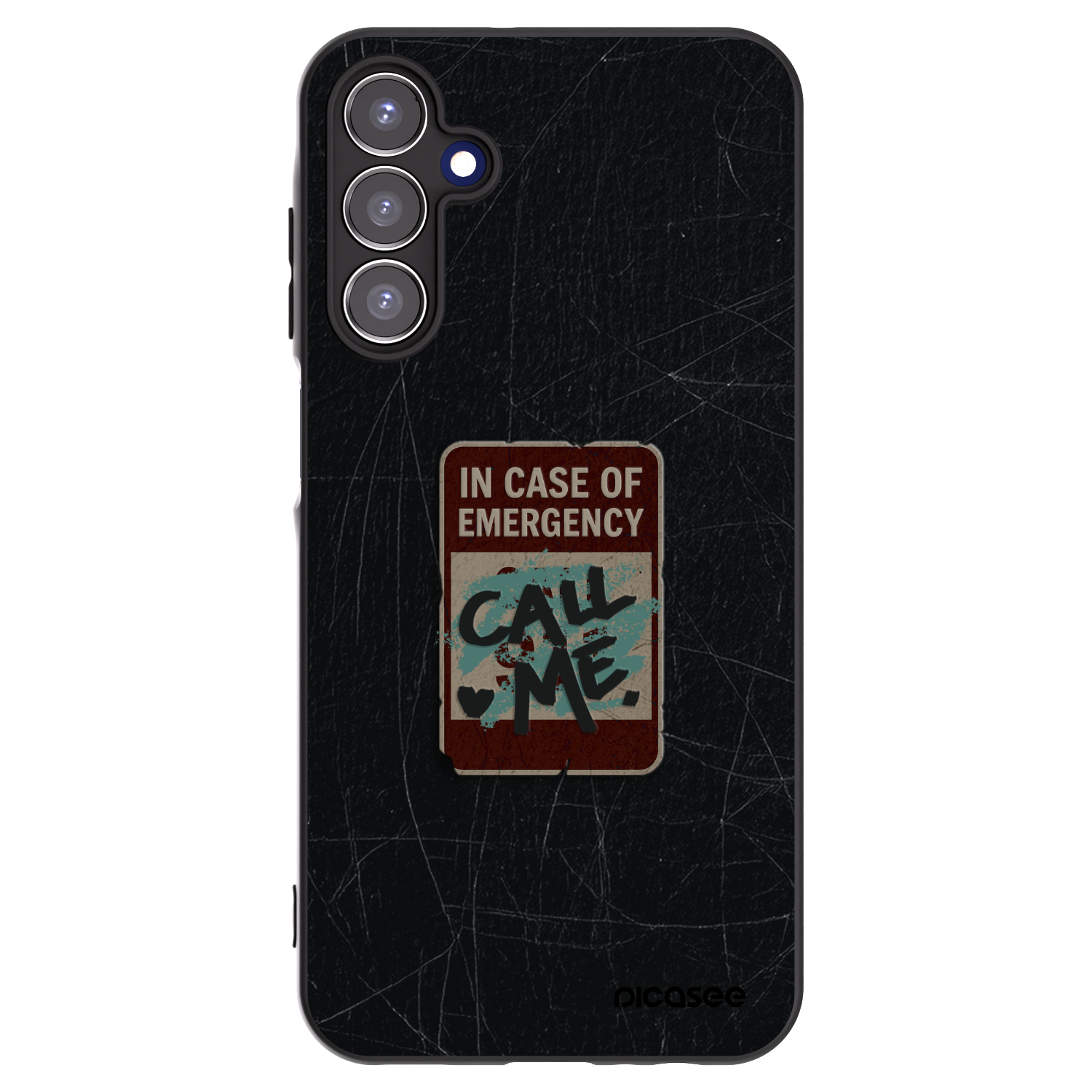 Picasee silikónový čierny obal pre Samsung Galaxy A15 A156B 5G - EMERGENCY