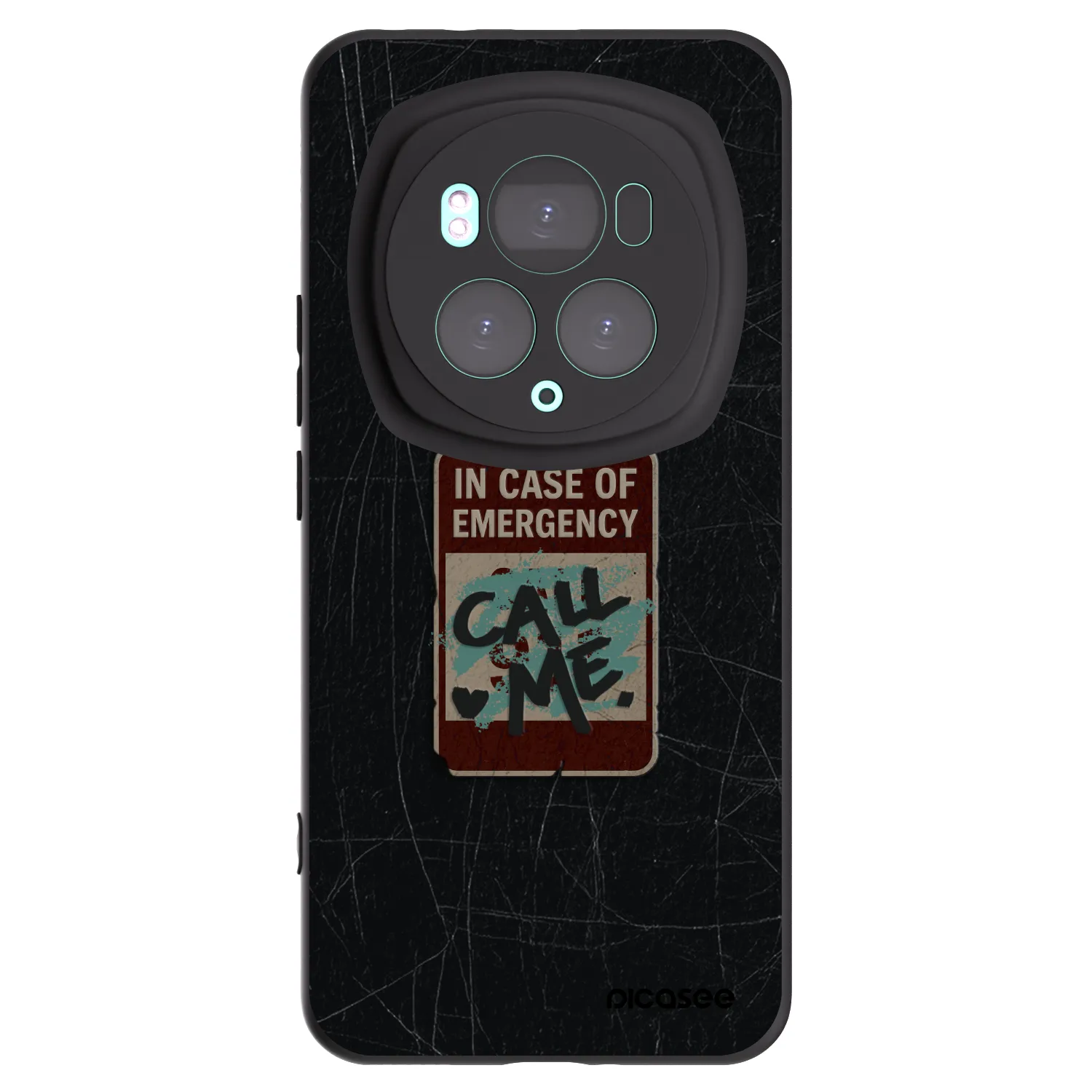 Picasee silikónový čierny obal pre Honor Magic6 Pro - EMERGENCY