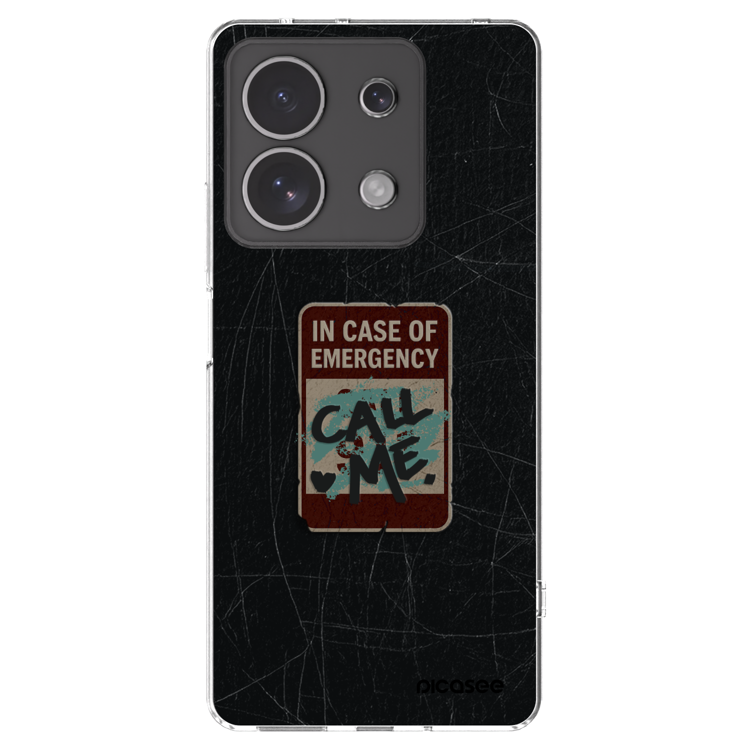 Picasee silikónový prehľadný obal pre Xiaomi Redmi Note 13 4G - EMERGENCY