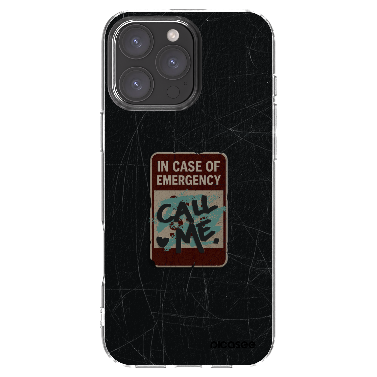 Silikónový prehľadný obal pre Apple iPhone 16 Pro Max - EMERGENCY