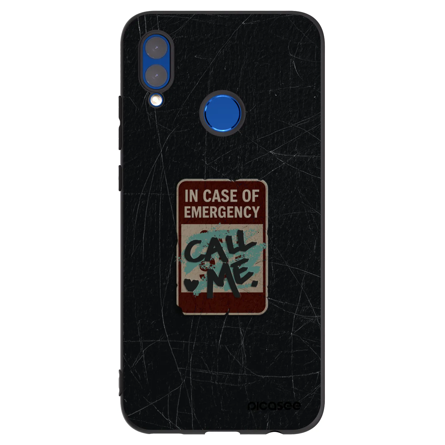 Picasee silikónový čierny obal pre Huawei P Smart 2019 - EMERGENCY