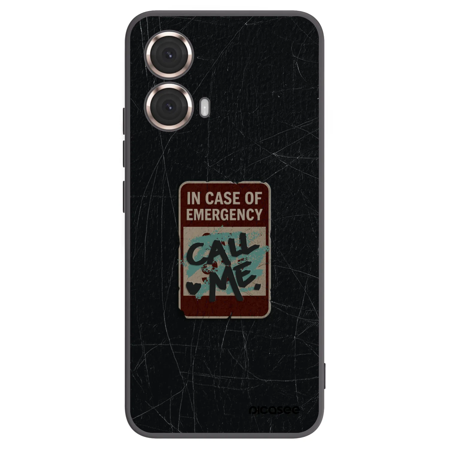 Silikónový čierny obal pre Motorola Moto G85 - EMERGENCY