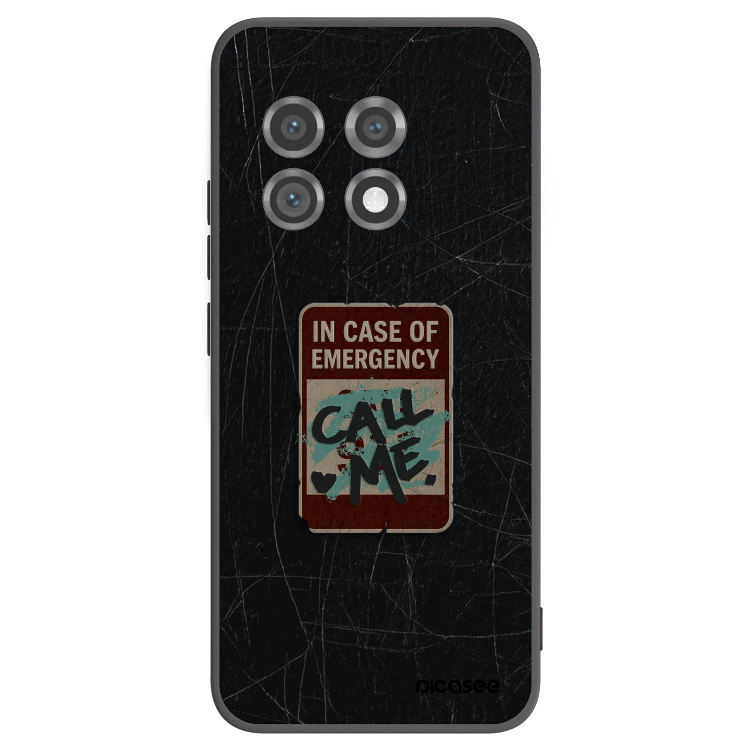 Picasee silikónový čierny obal pre OnePlus 11 5G - EMERGENCY