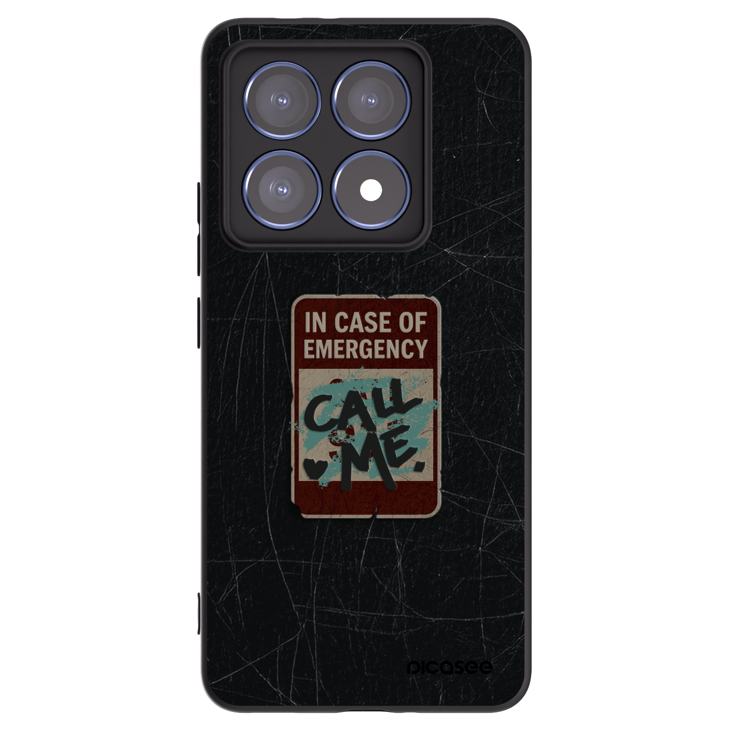 Picasee silikónový čierny obal pre Xiaomi 14T Pro - EMERGENCY