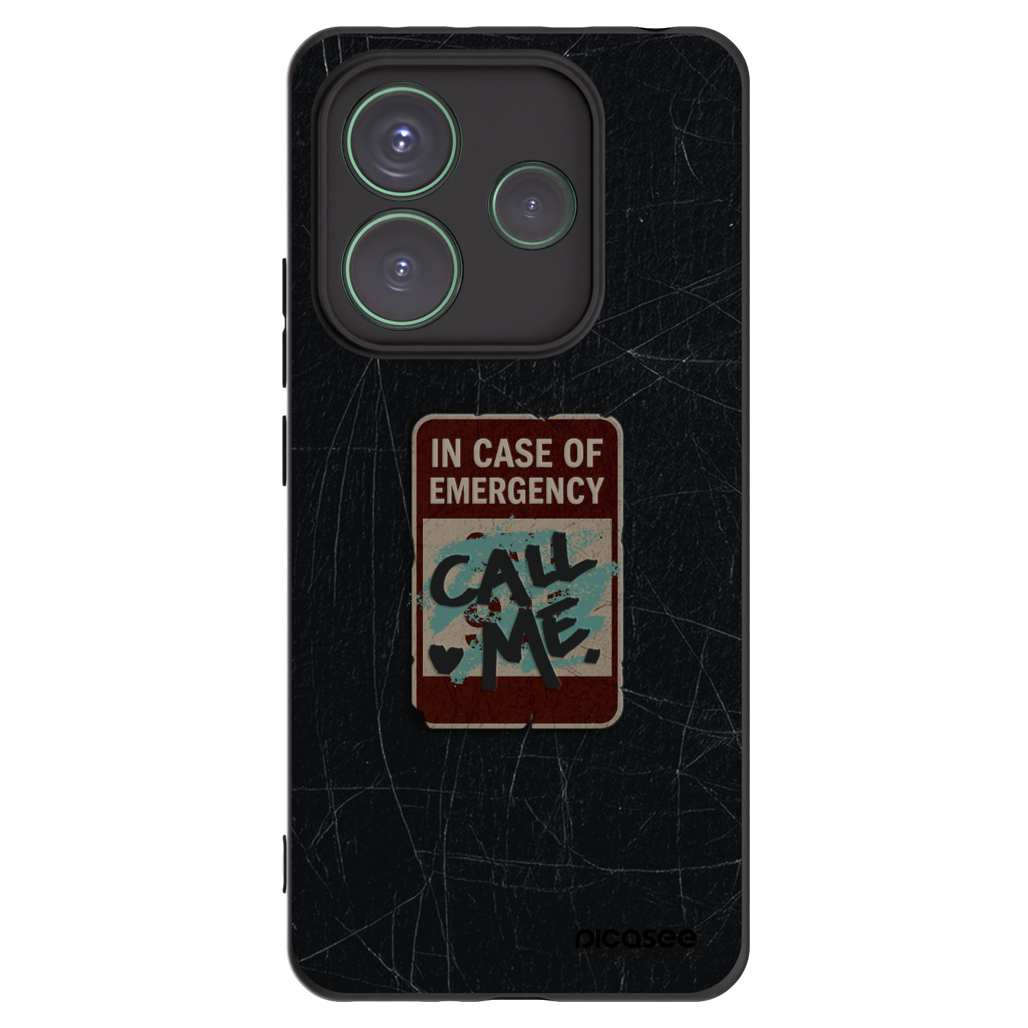 Silikónový čierny obal pre Xiaomi Redmi Note 14 5G - EMERGENCY