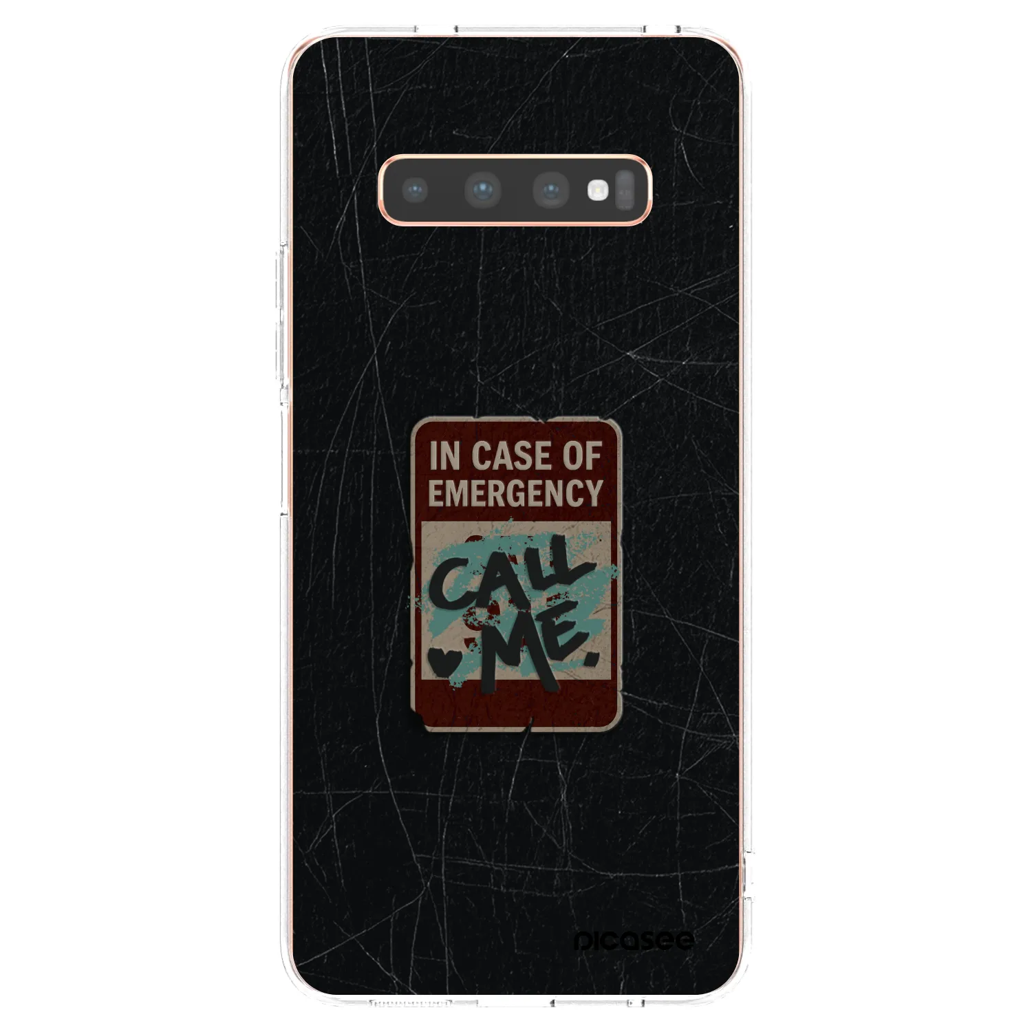 Picasee silikónový prehľadný obal pre Samsung Galaxy S10 Plus G975 - EMERGENCY