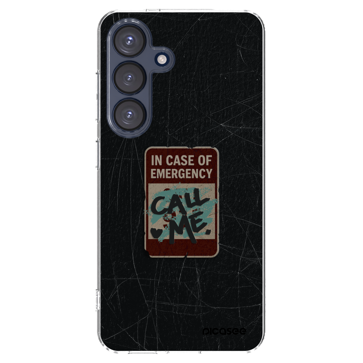Picasee silikónový prehľadný obal pre Samsung Galaxy S25 5G - EMERGENCY