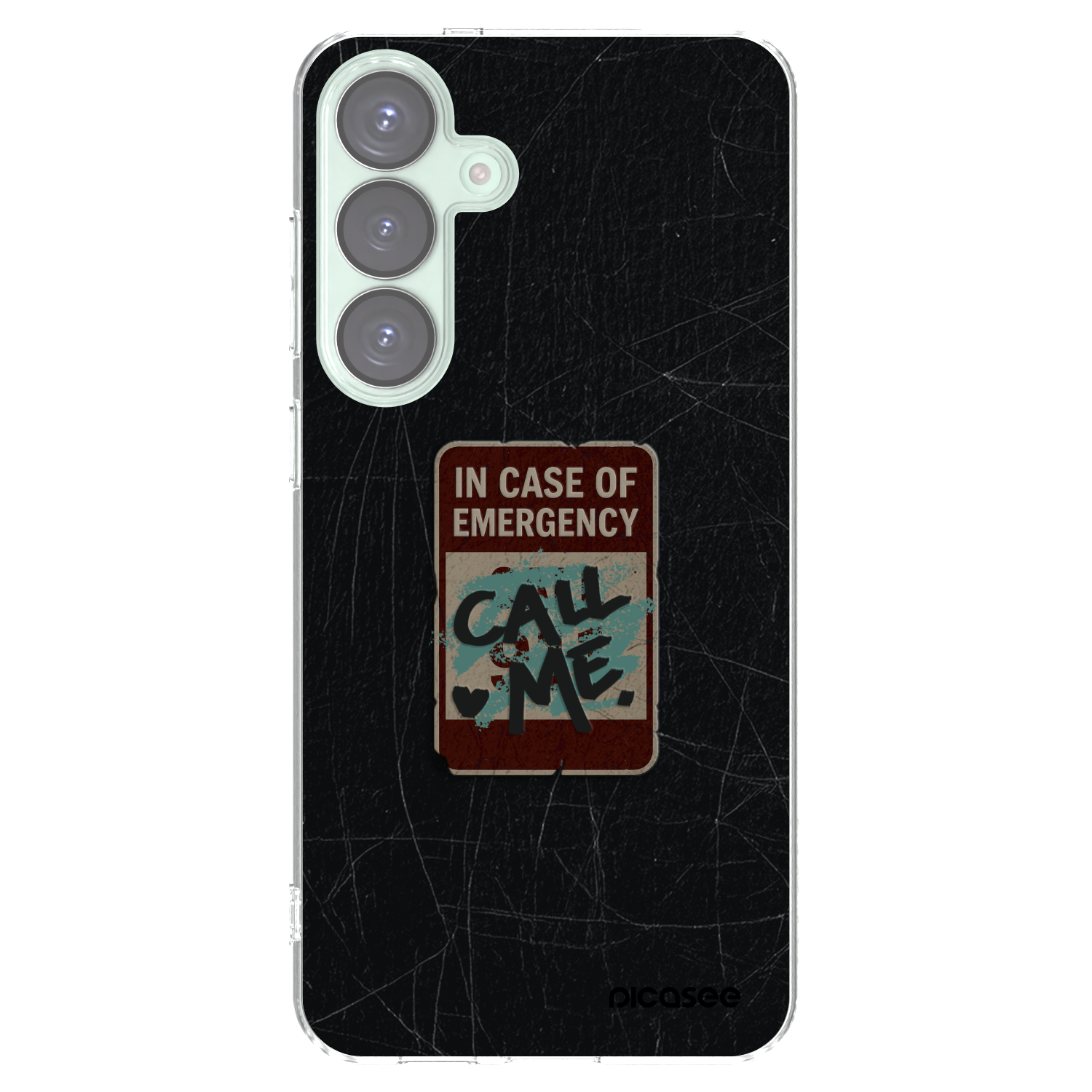 Picasee silikónový prehľadný obal pre Samsung Galaxy S25+ 5G - EMERGENCY