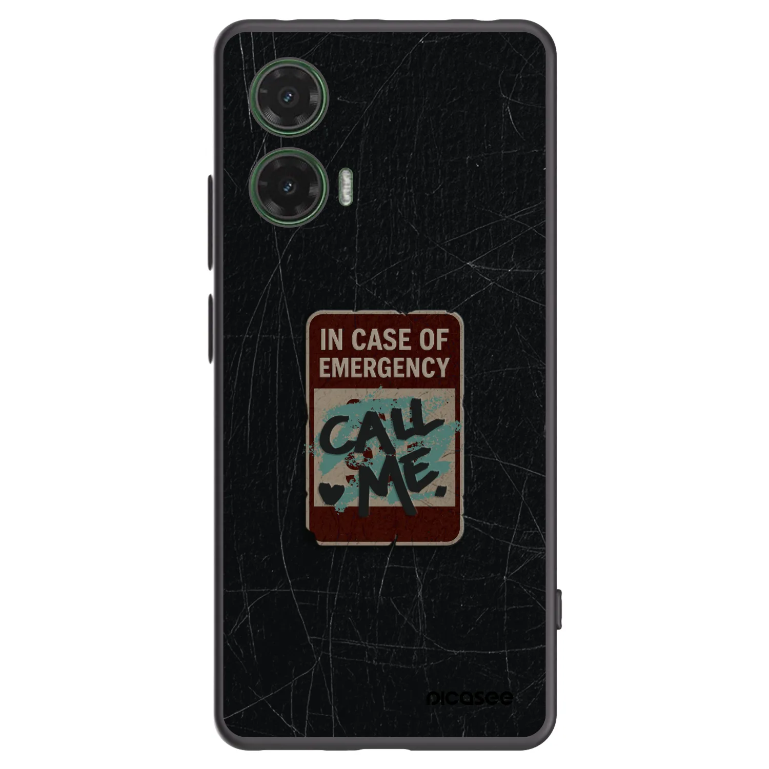 Picasee silikónový čierny obal pre Motorola Moto G35 5G - EMERGENCY