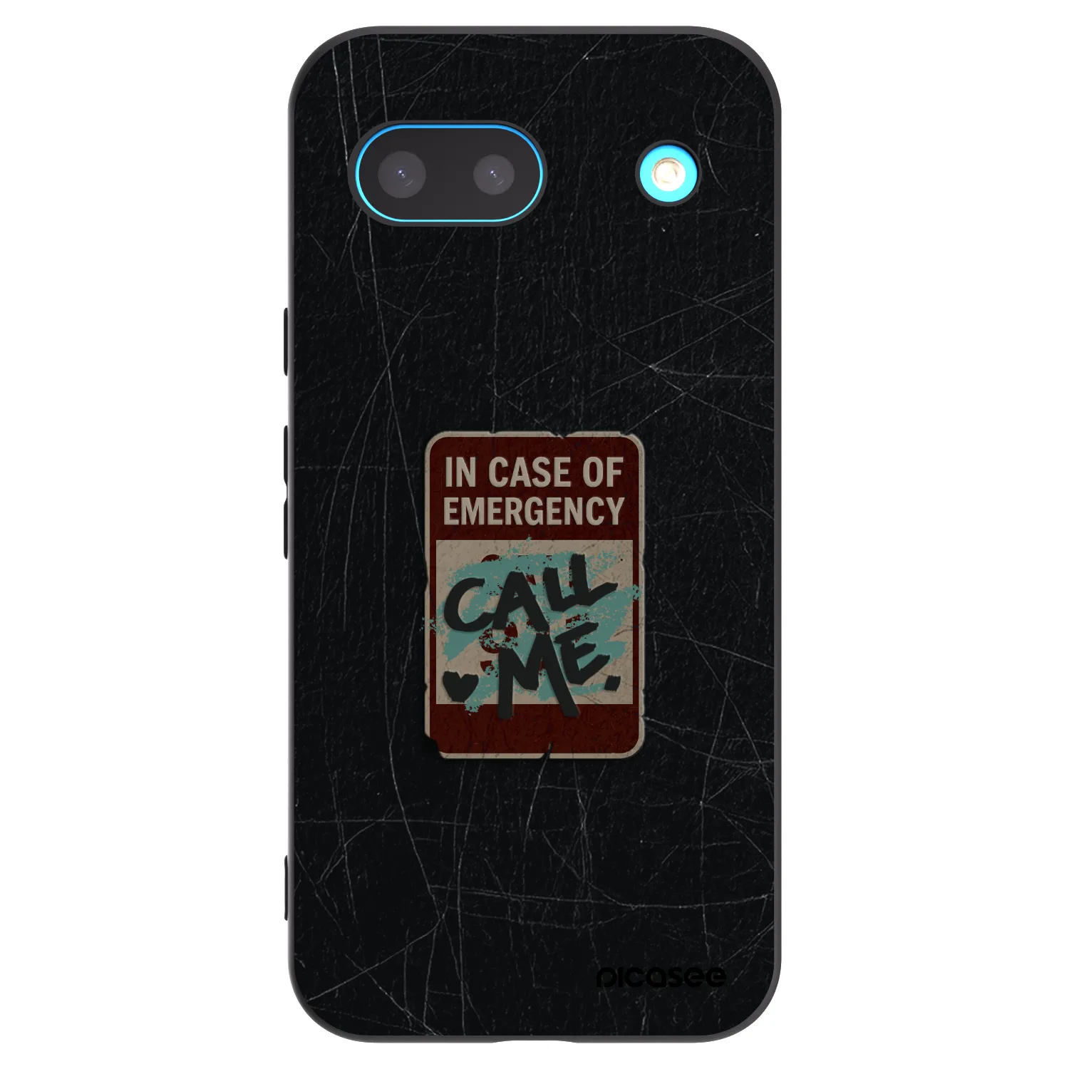 Picasee silikónový čierny obal pre Google Pixel 8a - EMERGENCY