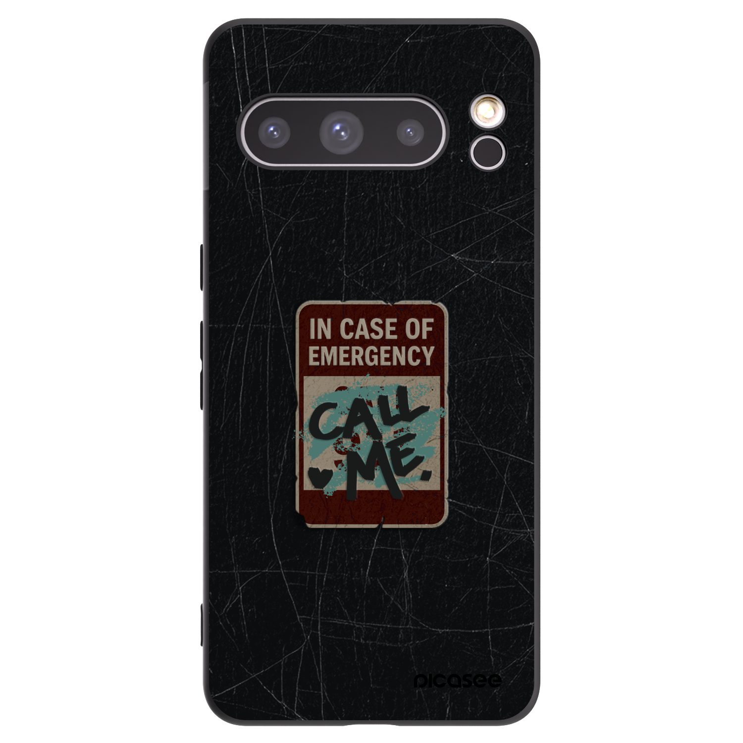 Picasee silikónový čierny obal pre Google Pixel 8 Pro - EMERGENCY