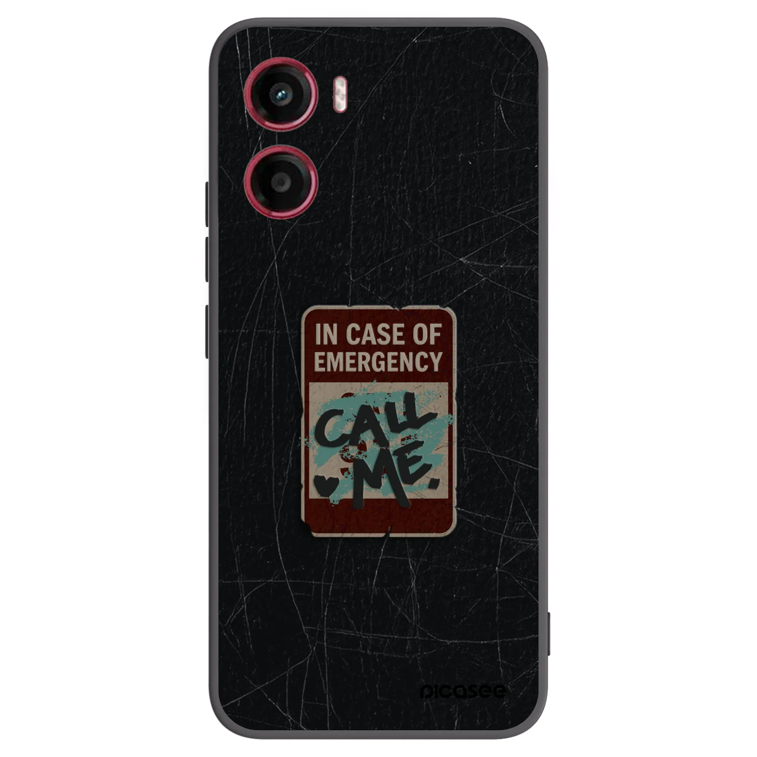 Picasee silikónový čierny obal pre Motorola Moto G05 - EMERGENCY