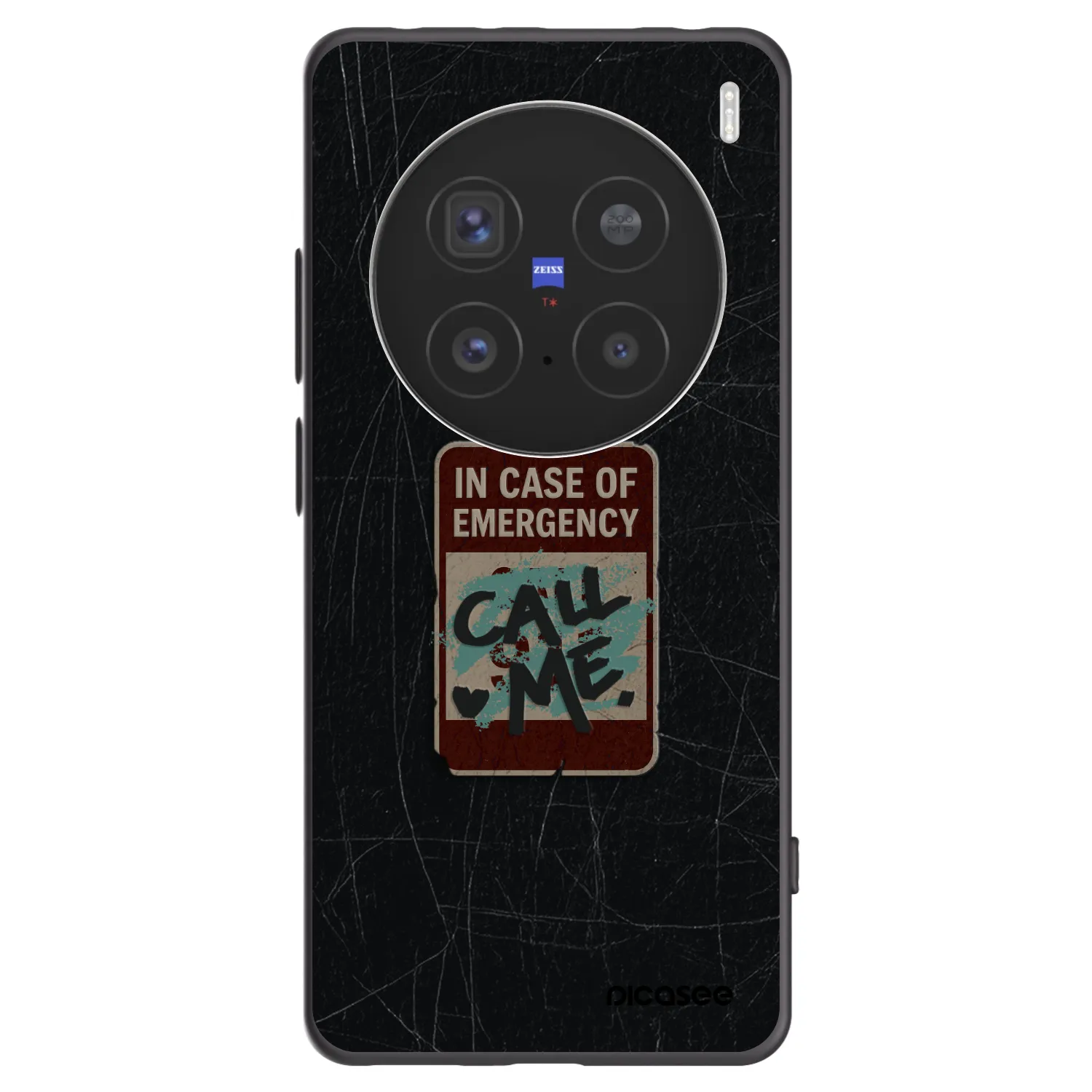 Picasee silikónový čierny obal pre Vivo X200 Pro - EMERGENCY