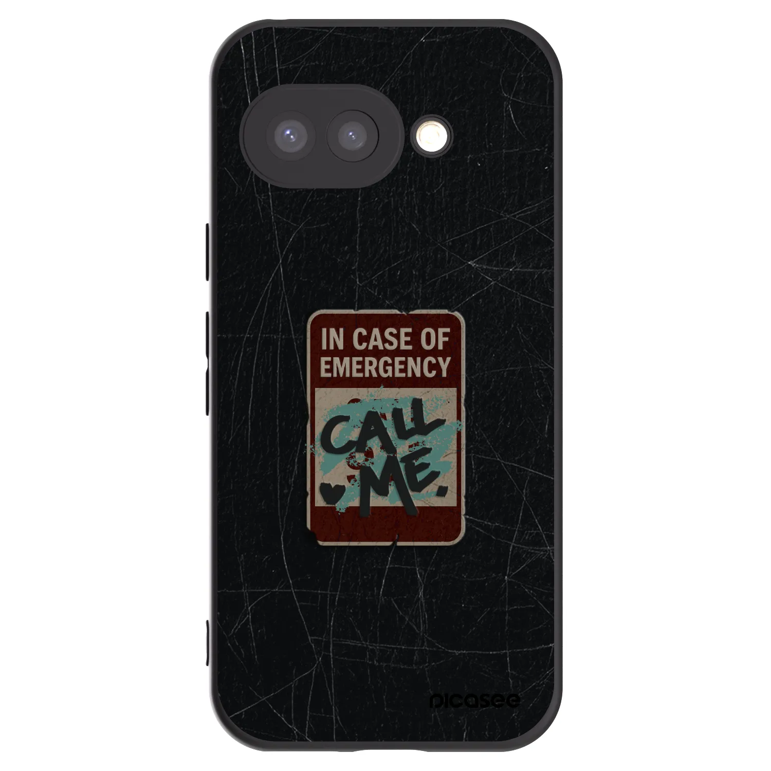 Picasee silikónový čierny obal pre Google Pixel 9a - EMERGENCY