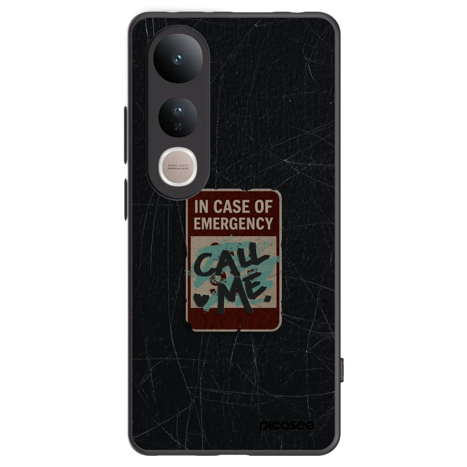 Picasee silikónový čierny obal pre Vivo V50 Lite 5G - EMERGENCY