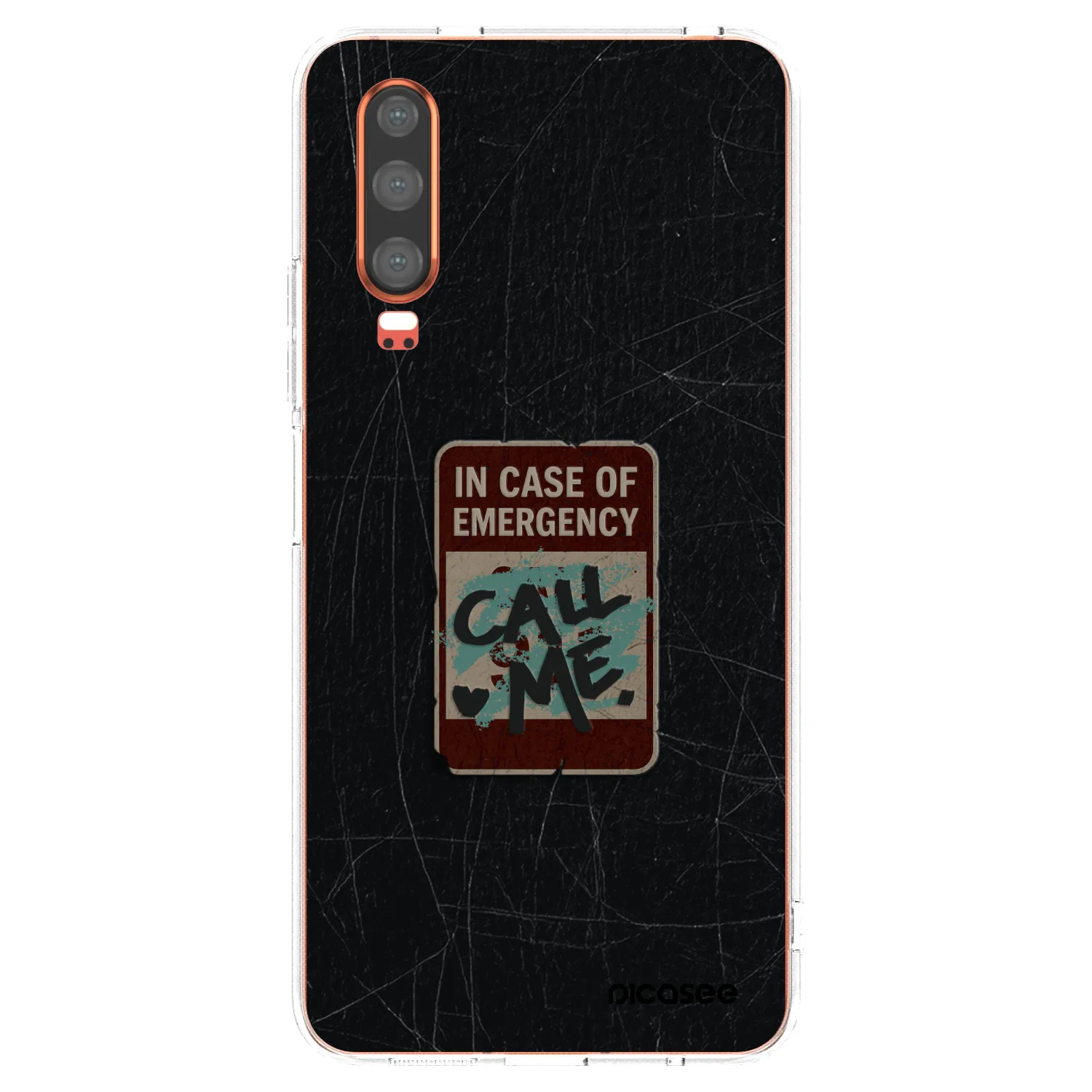 Picasee silikónový prehľadný obal pre Huawei P30 - EMERGENCY