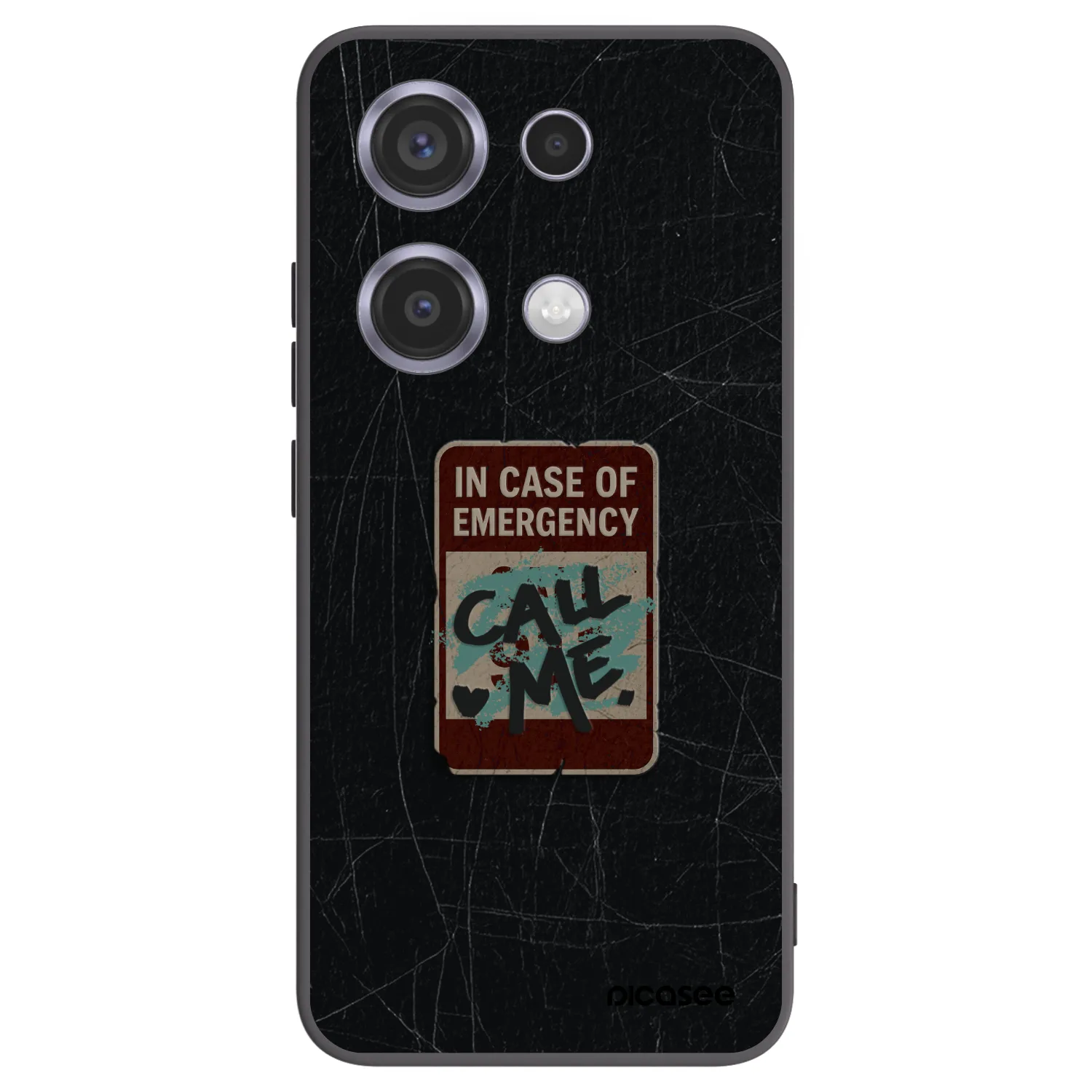 Picasee silikónový čierny obal pre Xiaomi Redmi Note 14S - EMERGENCY