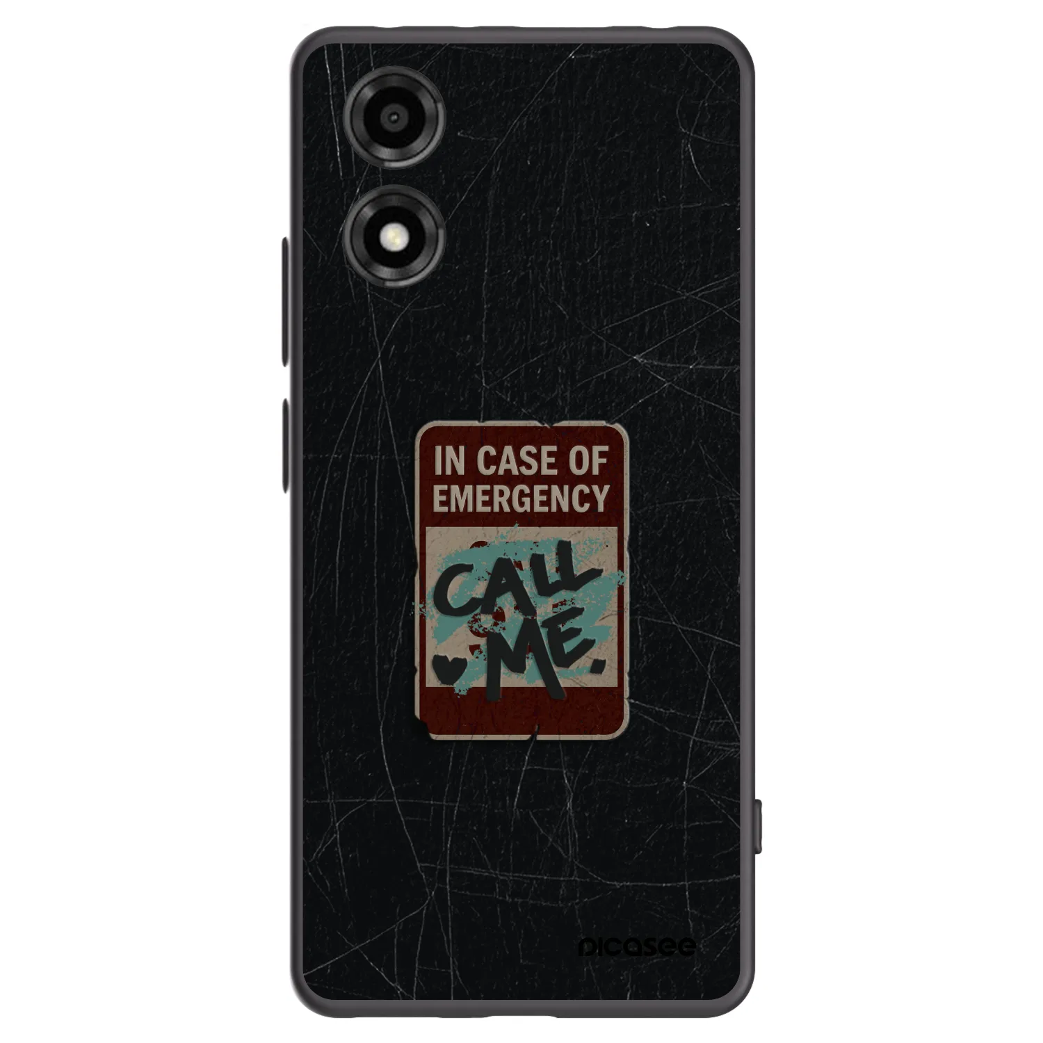 Picasee silikónový čierny obal pre Motorola Moto E14 - EMERGENCY