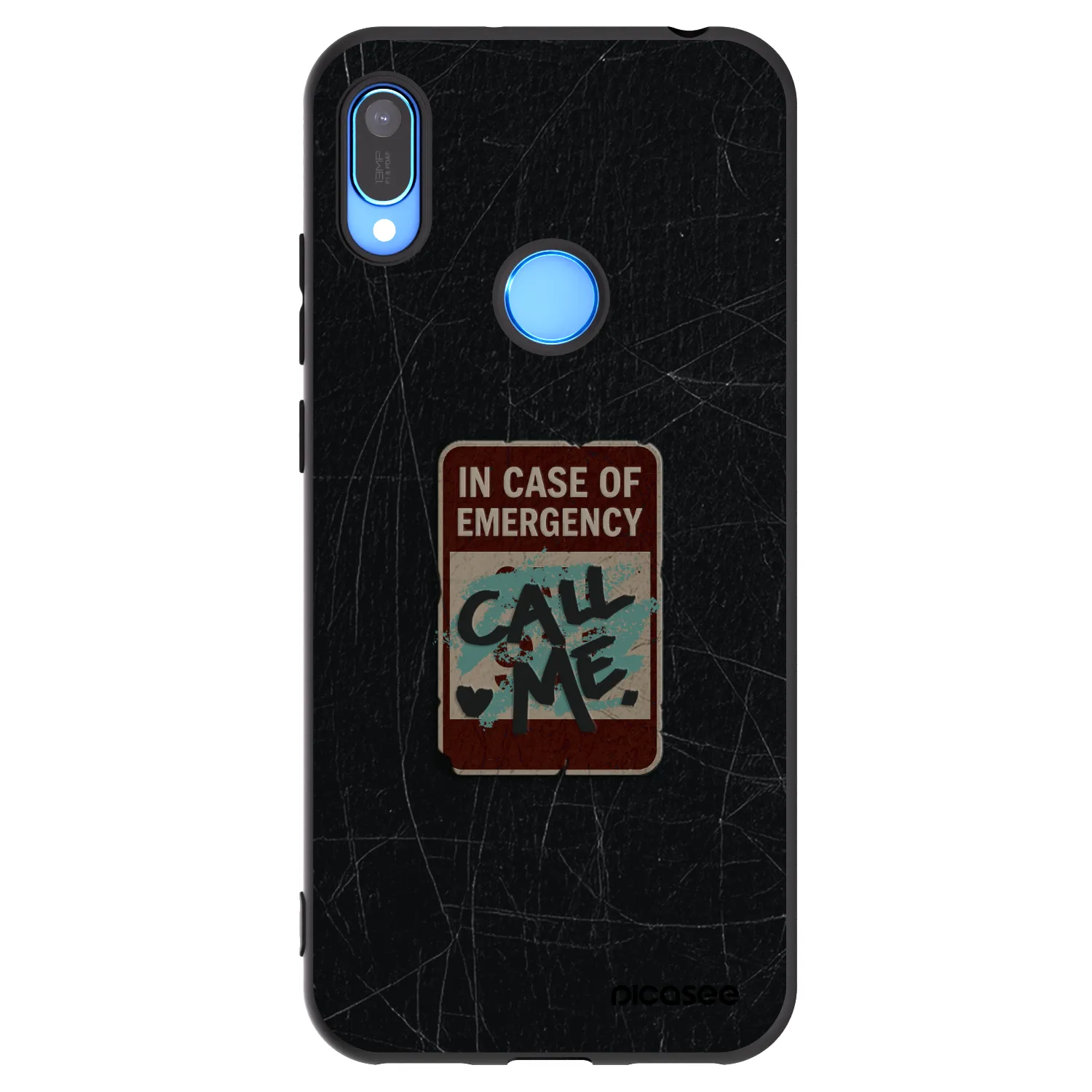 Picasee silikónový čierny obal pre Huawei Y6 2019 - EMERGENCY