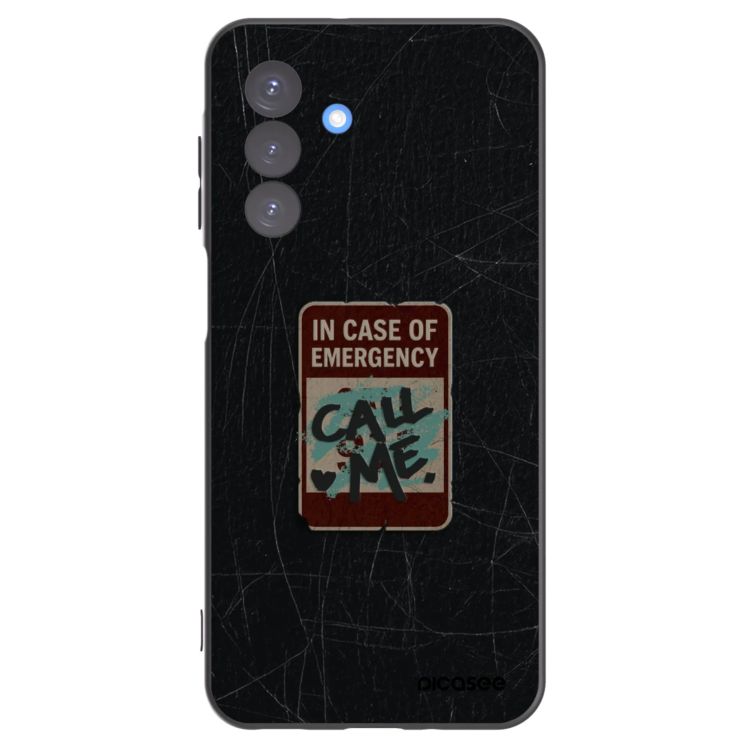 Picasee silikónový čierny obal pre Samsung Galaxy A17 5G - EMERGENCY