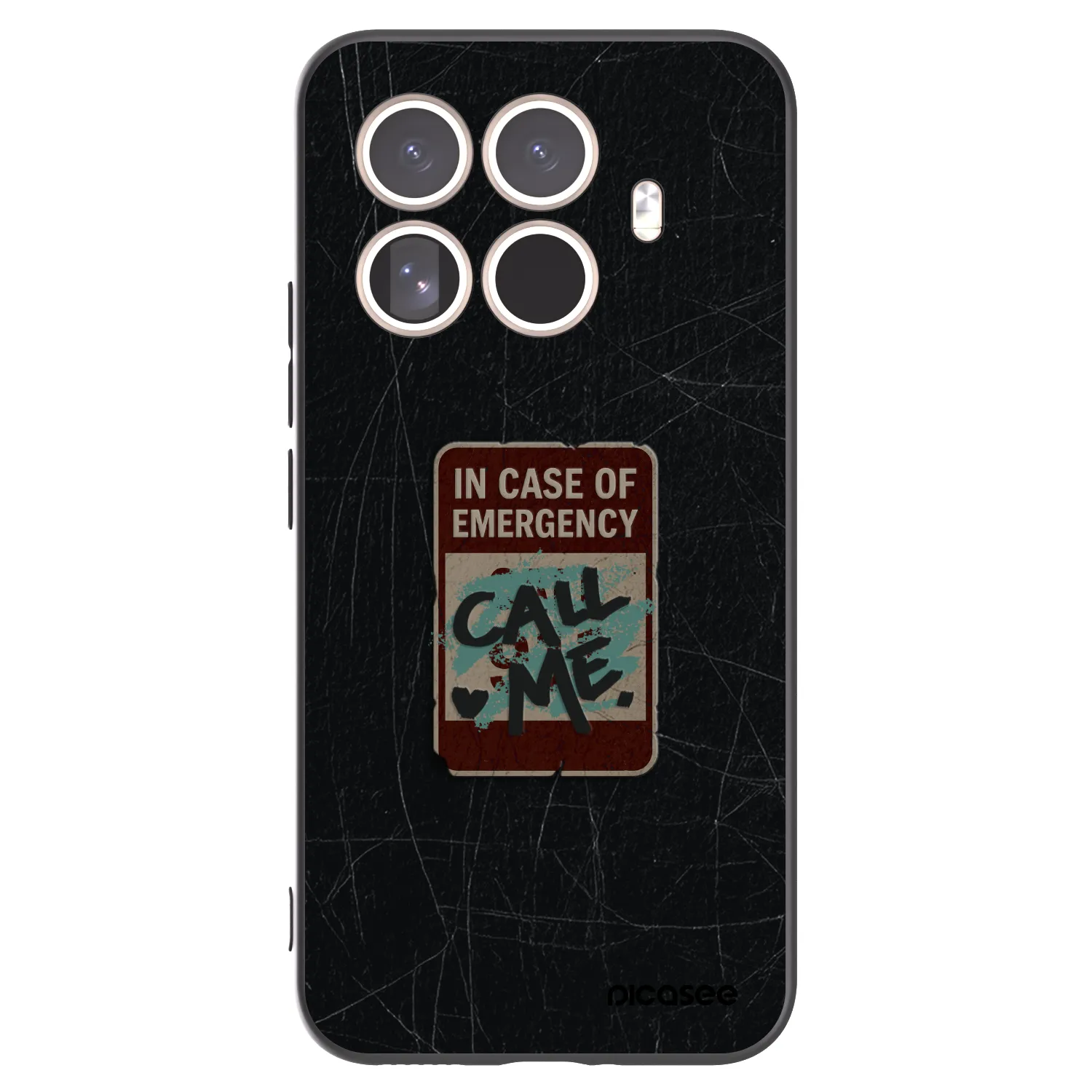 Picasee silikónový čierny obal pre Xiaomi 15T Pro - EMERGENCY