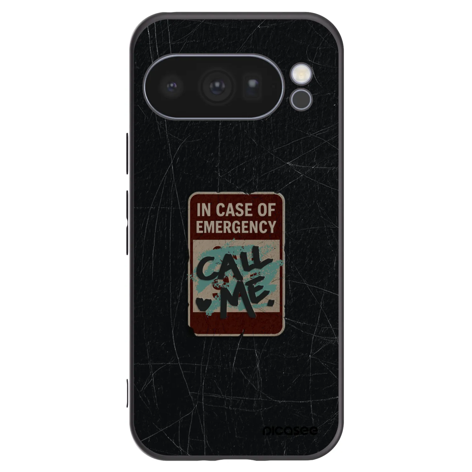 Picasee silikónový čierny obal pre Google Pixel 10 Pro - EMERGENCY