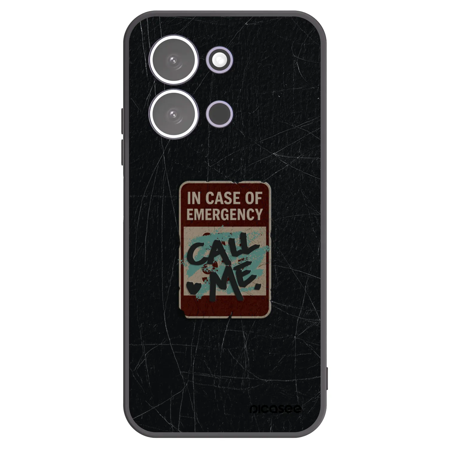 Picasee silikónový čierny obal pre Xiaomi Redmi 15C 5G - EMERGENCY