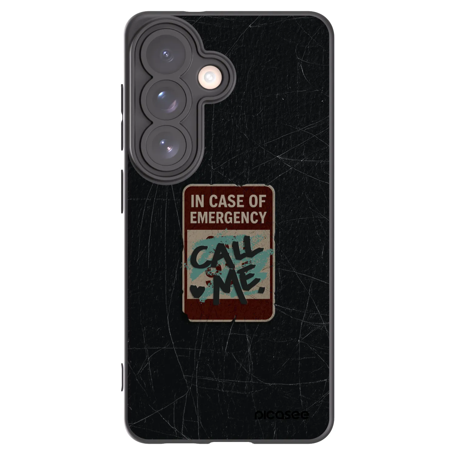 Picasee silikónový čierny obal pre Samsung Galaxy S26 - EMERGENCY