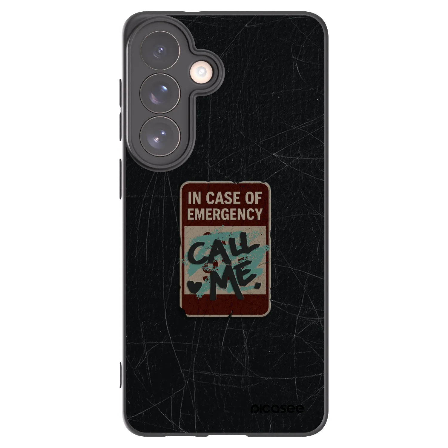 Picasee silikónový čierny obal pre Samsung Galaxy S26+ - EMERGENCY